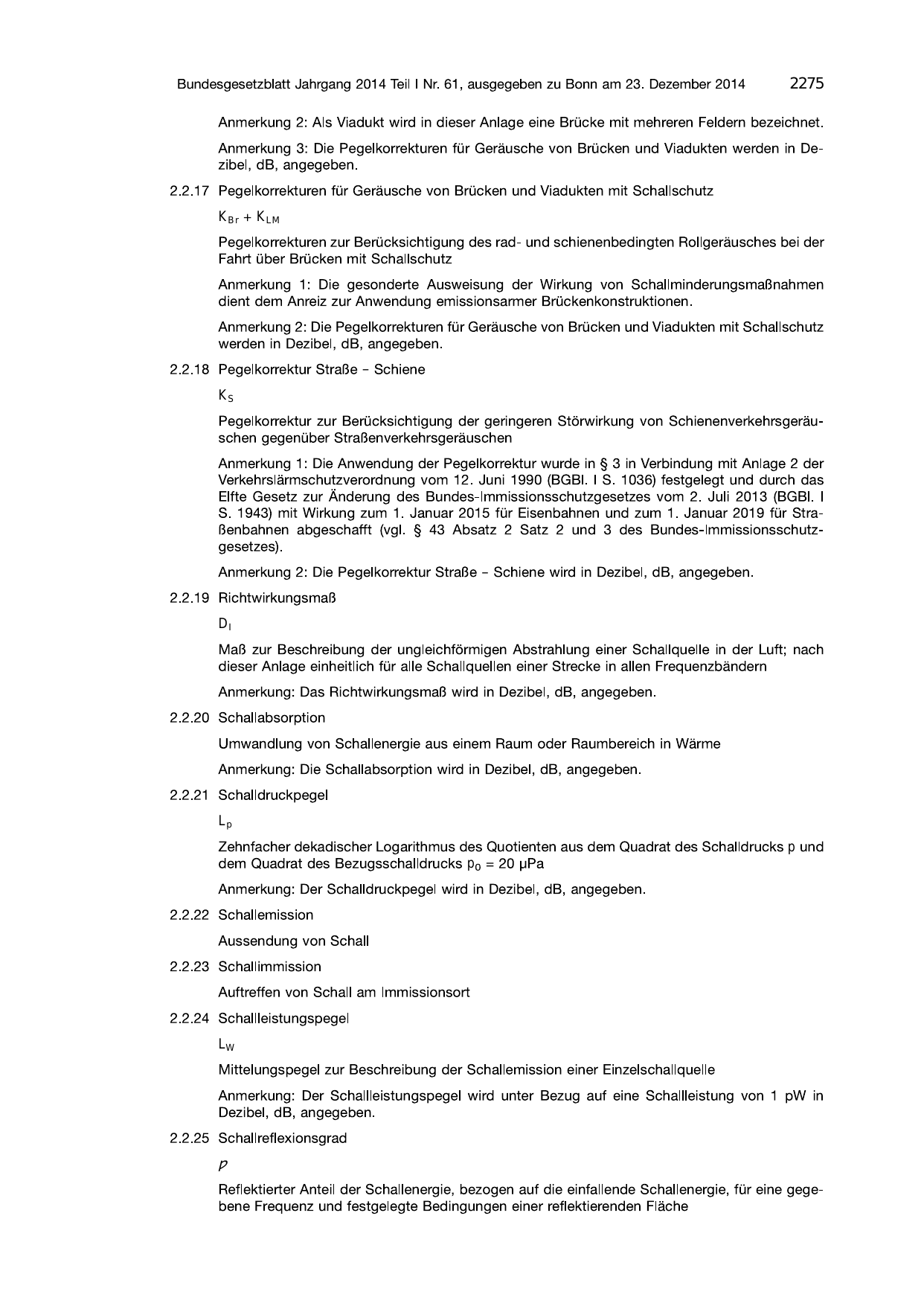 BGBl. 2014 — Originalseite als Abbildung