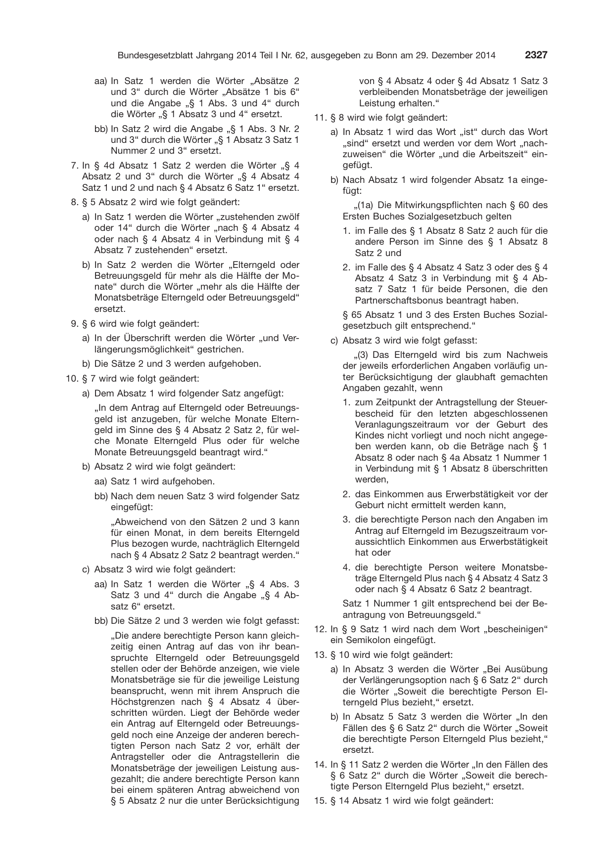 BGBl. 2014, Seite 2327 — Originalseite als Abbildung
