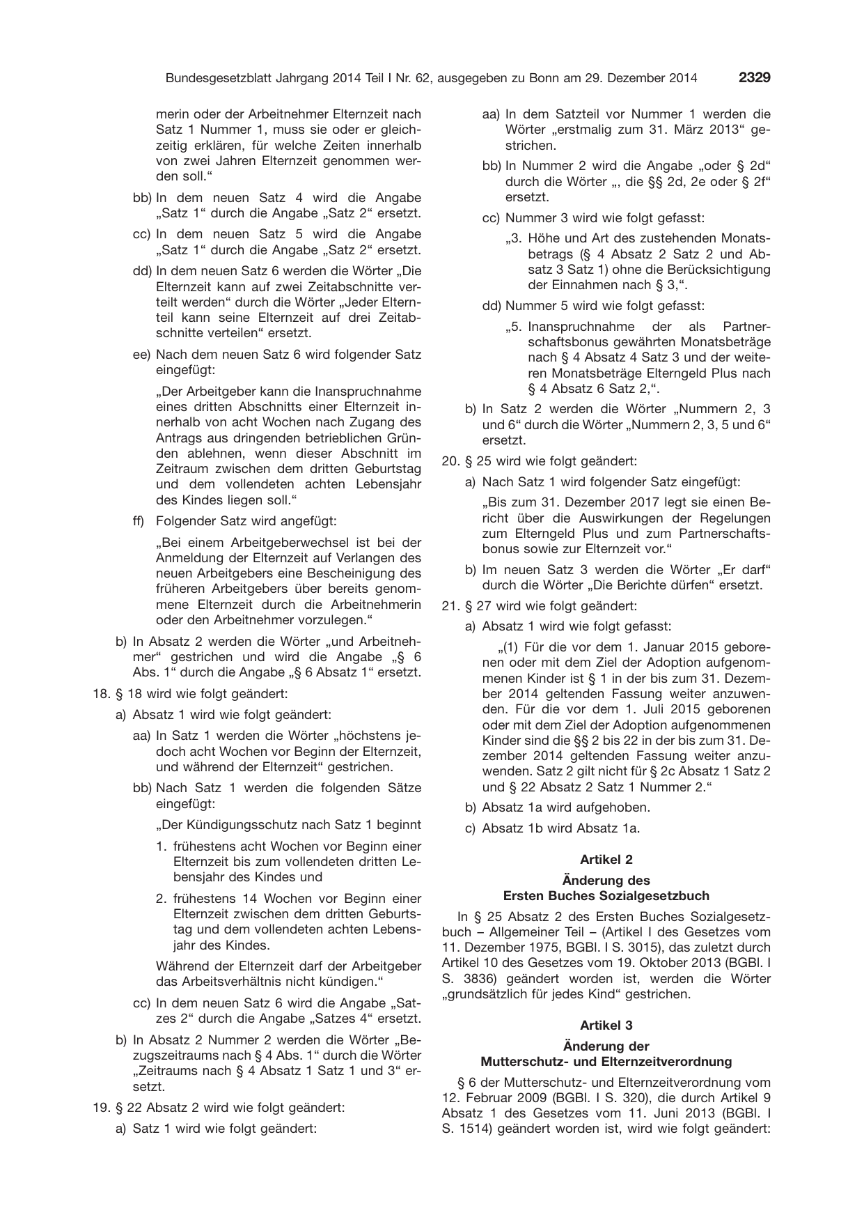 BGBl. 2014, Seite 2329 — Originalseite als Abbildung