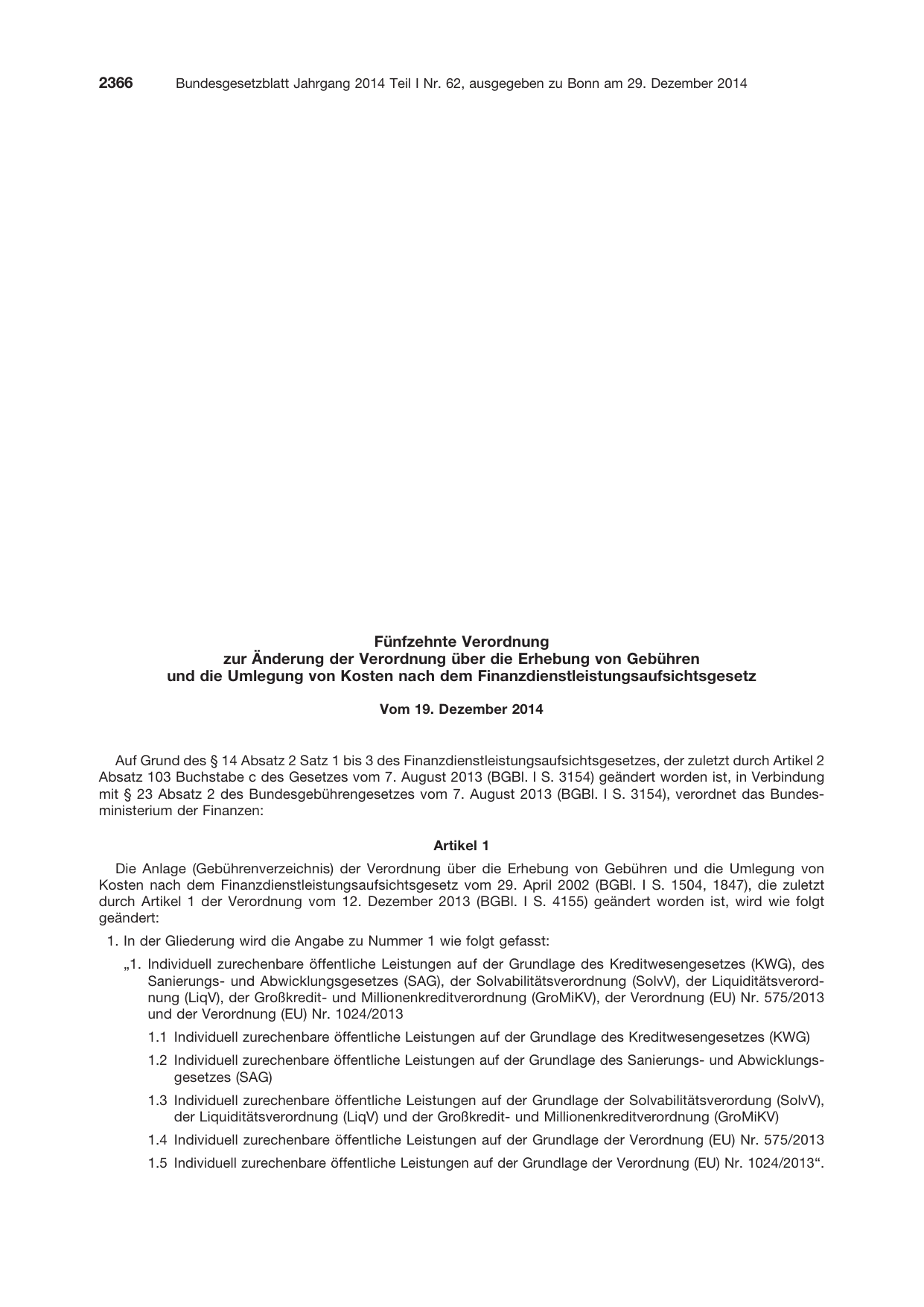BGBl. 2014, Seite 2366 — Originalseite als Abbildung