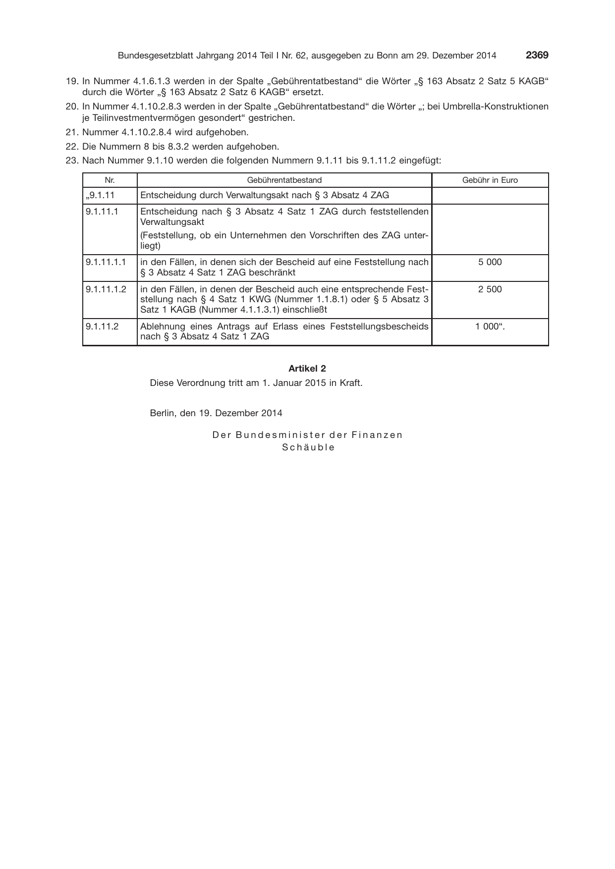BGBl. 2014, Seite 2369 — Originalseite als Abbildung