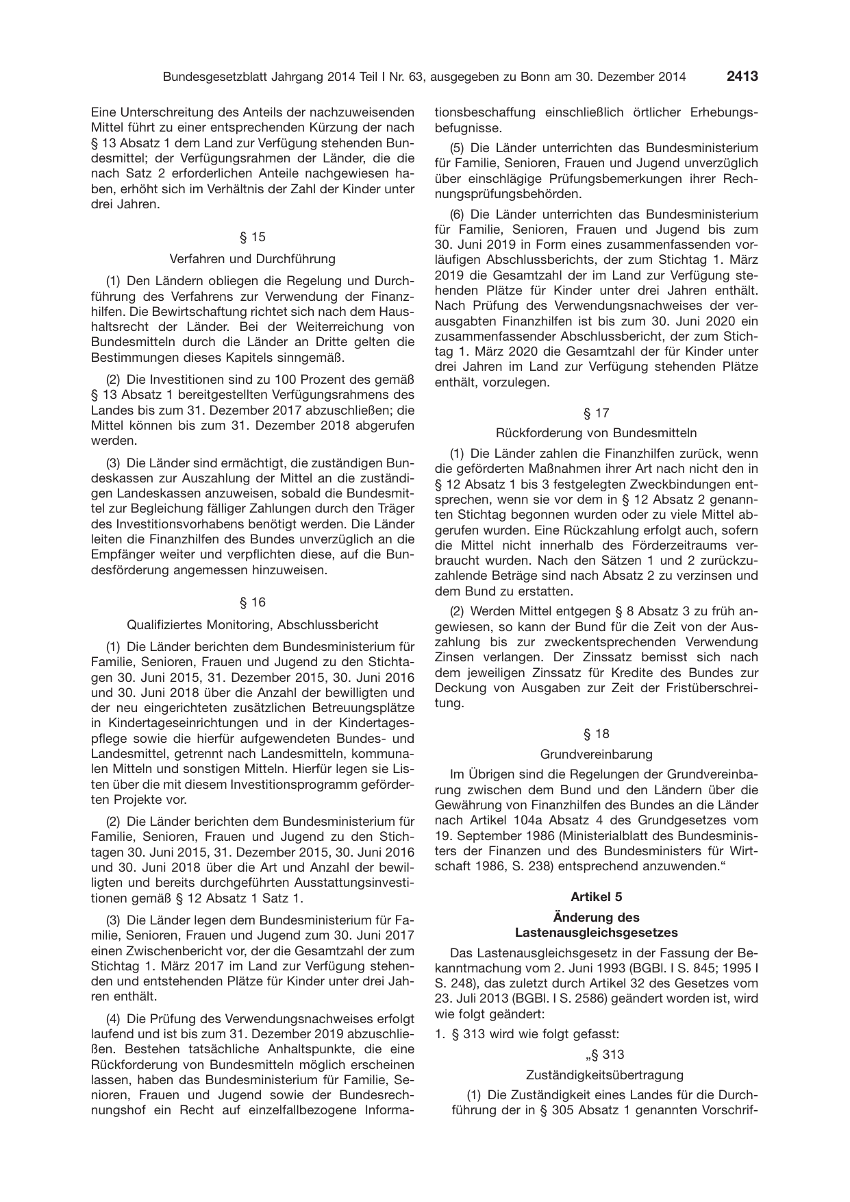 BGBl. 2014, Seite 2413 — Originalseite als Abbildung