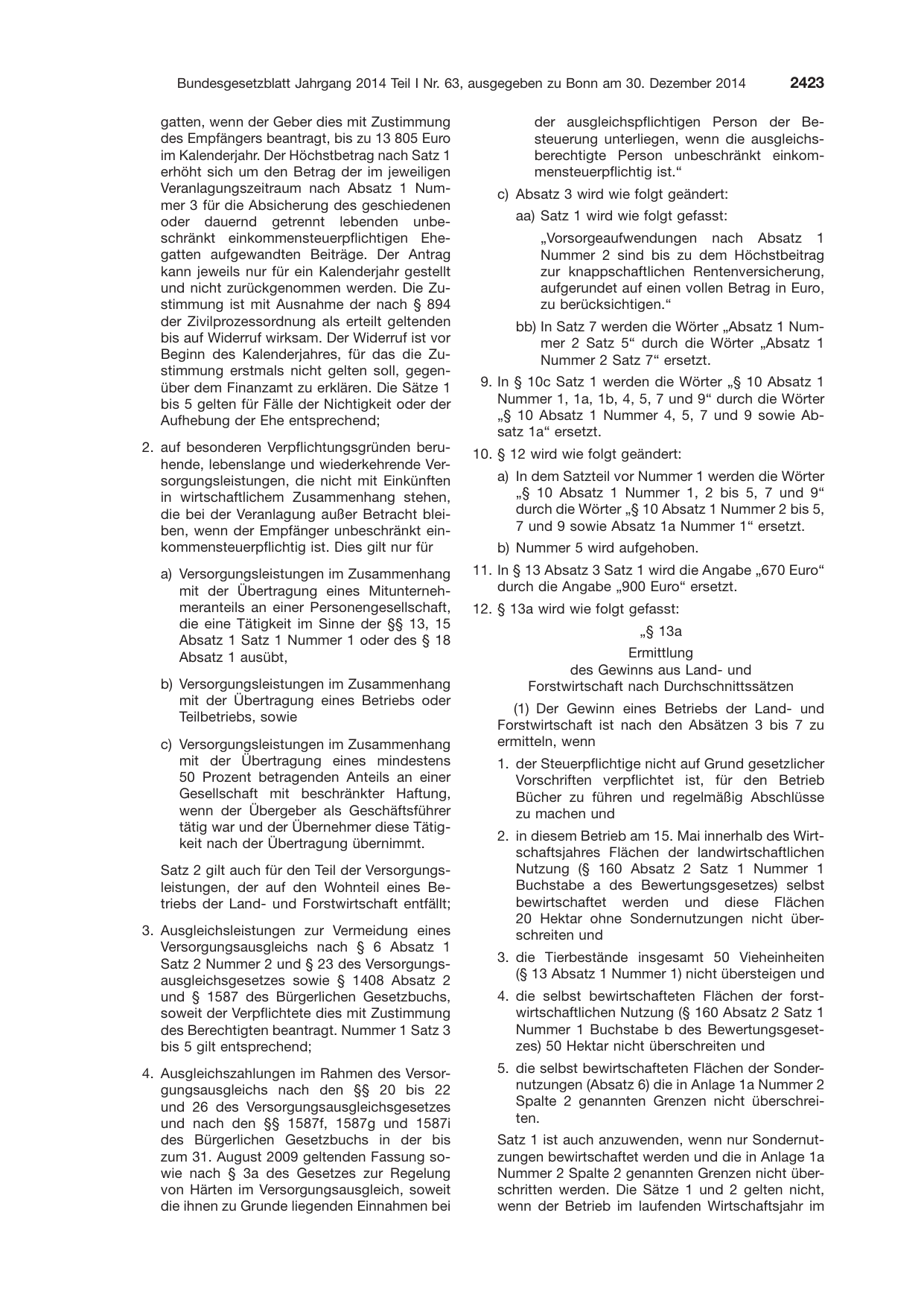 BGBl. 2014, Seite 2423 — Originalseite als Abbildung