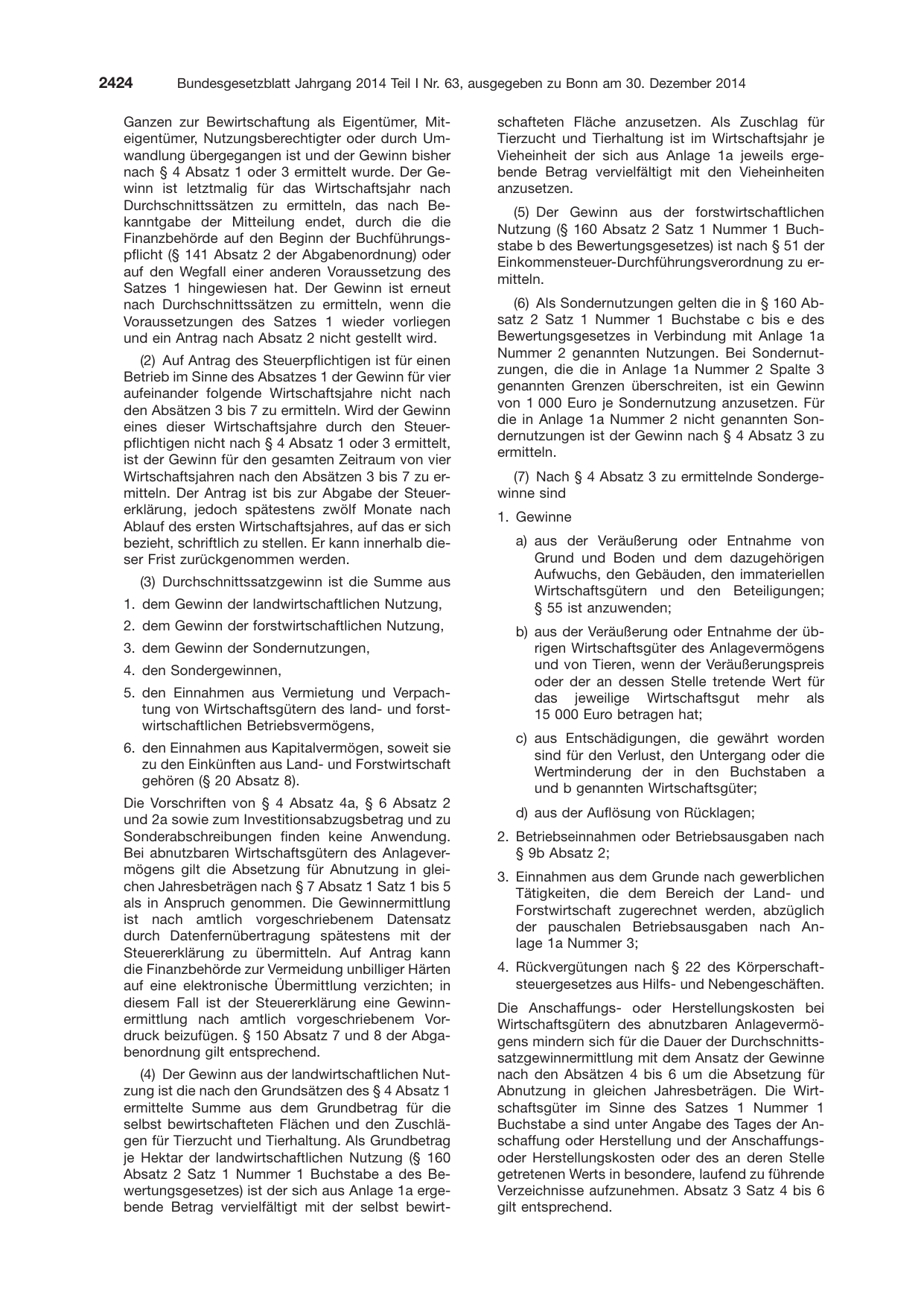 BGBl. 2014, Seite 2424 — Originalseite als Abbildung