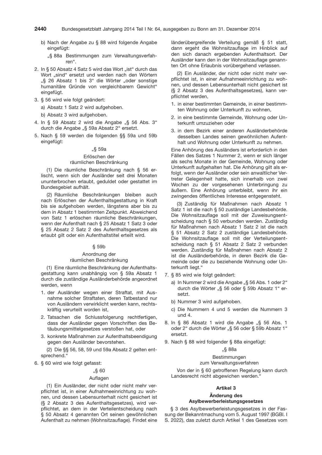 BGBl. 2014, Seite 2440 — Originalseite als Abbildung