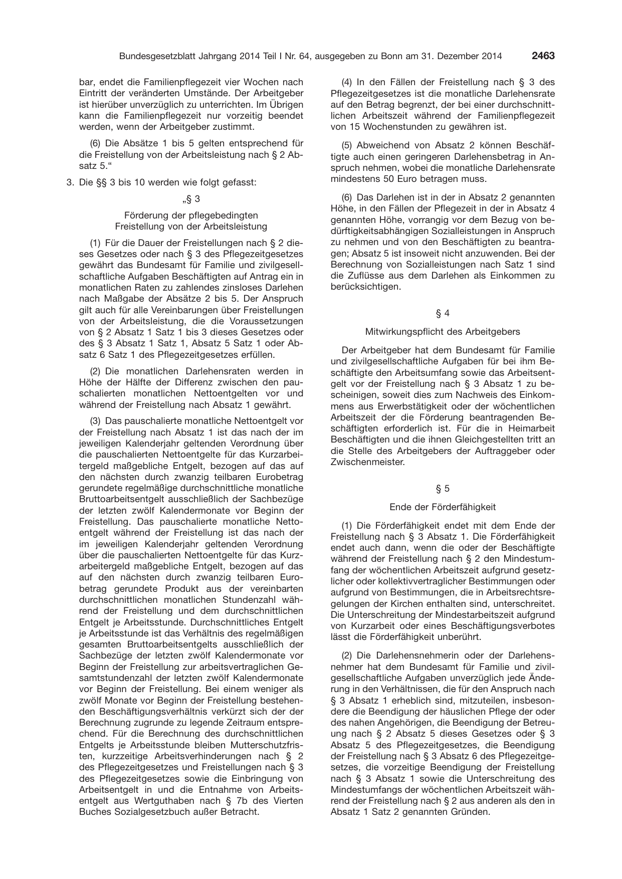 BGBl. 2014, Seite 2463 — Originalseite als Abbildung
