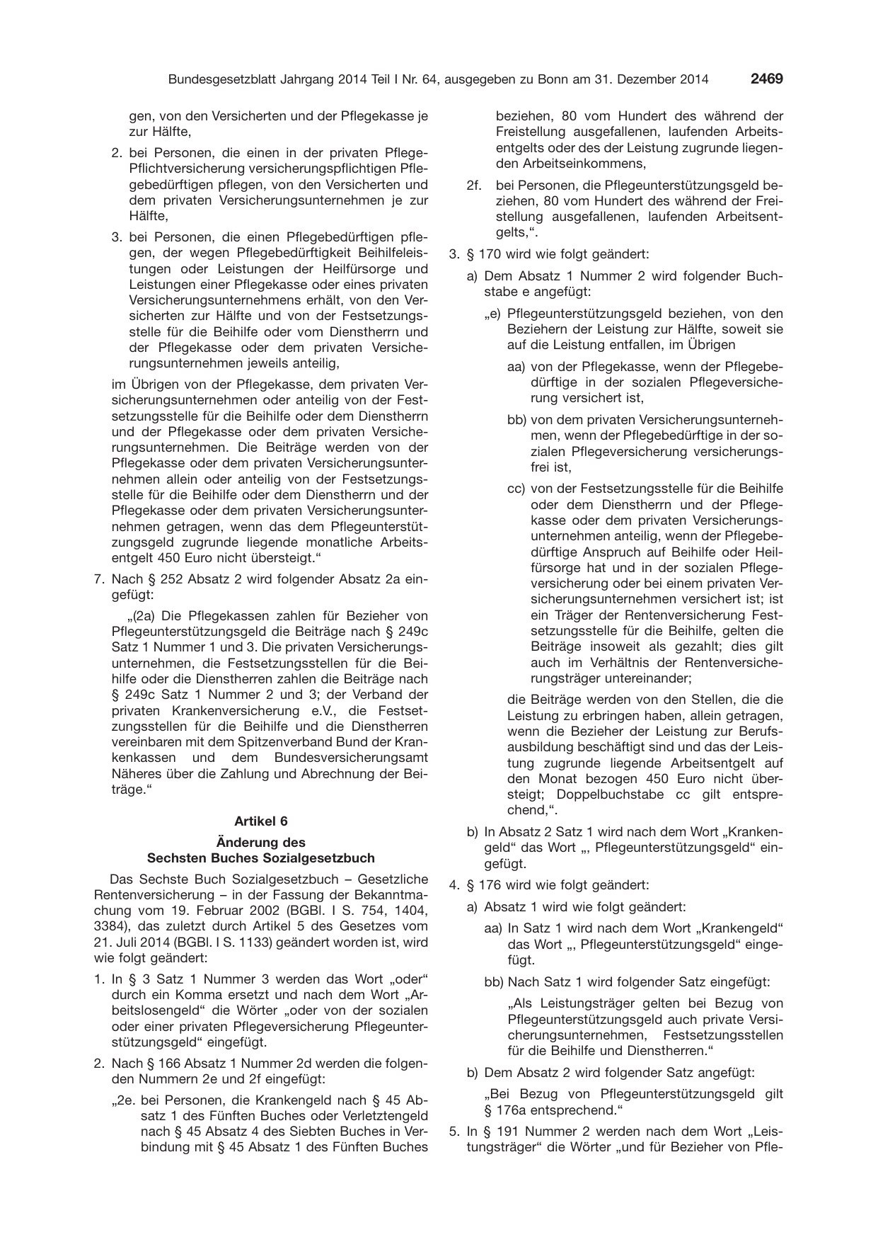 BGBl. 2014, Seite 2469 — Originalseite als Abbildung
