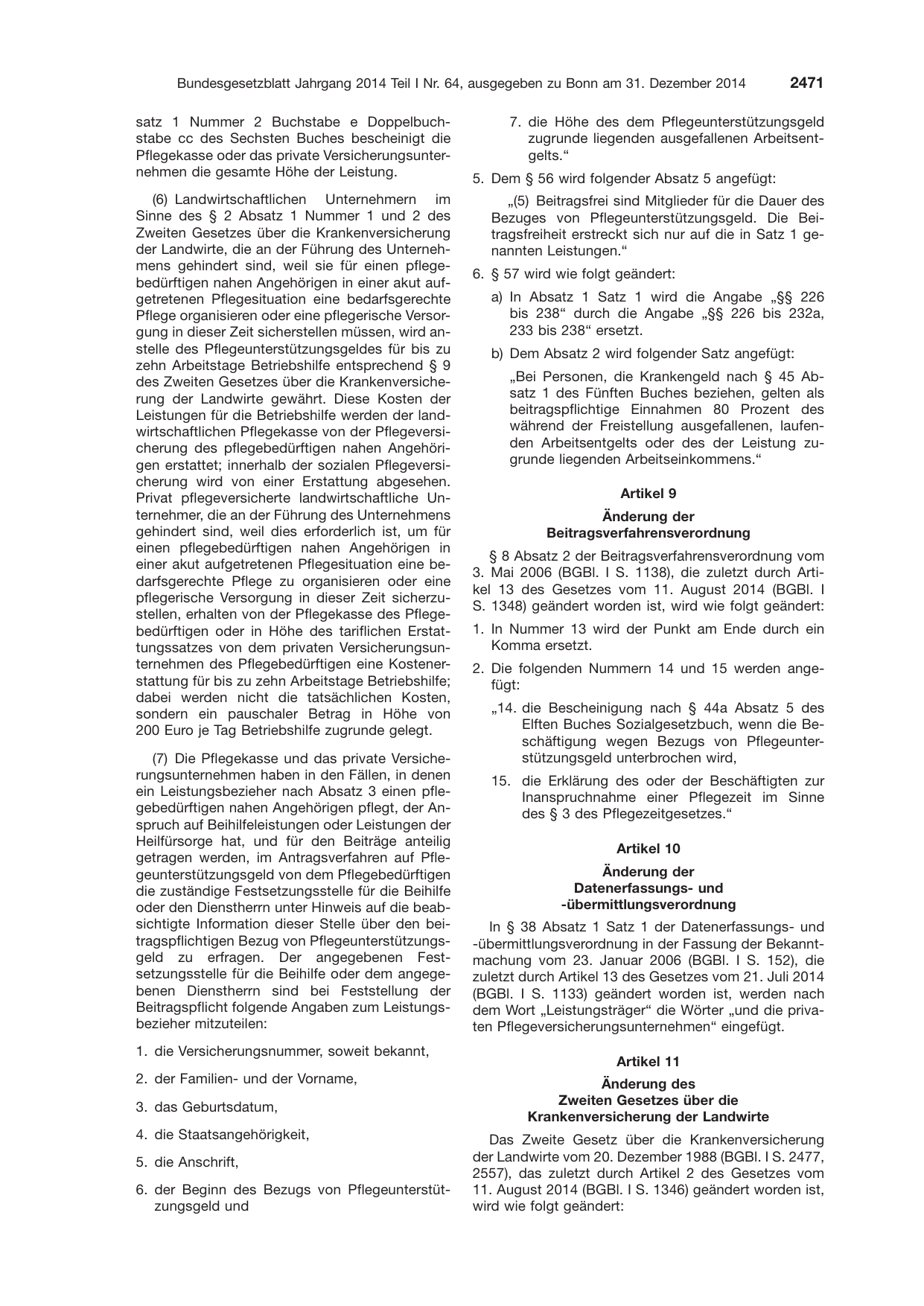 BGBl. 2014, Seite 2471 — Originalseite als Abbildung