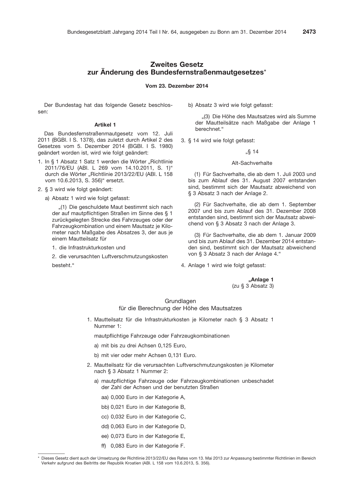 BGBl. 2014, Seite 2473 — Originalseite als Abbildung