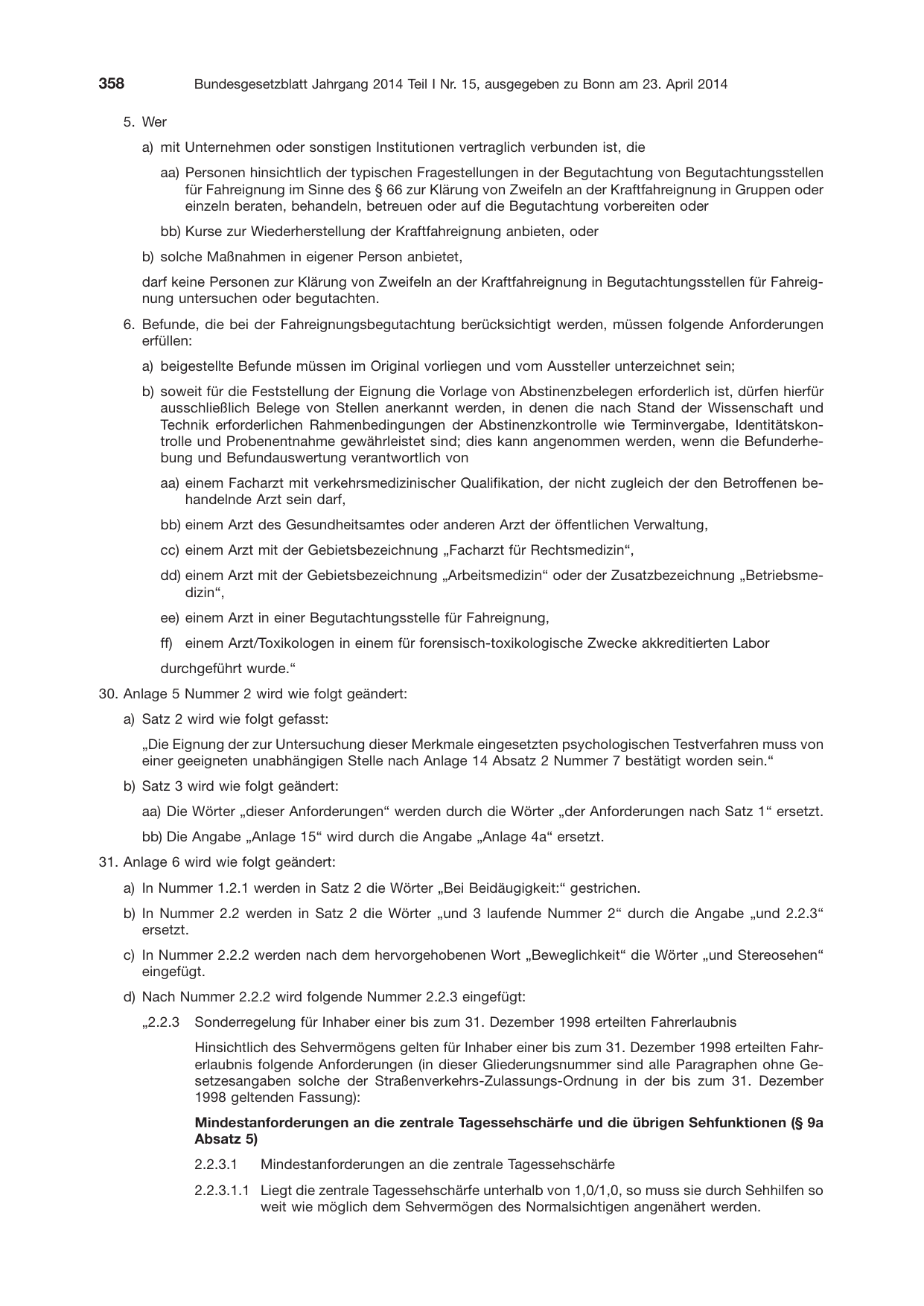 BGBl. 2014, Seite 358 — Originalseite als Abbildung