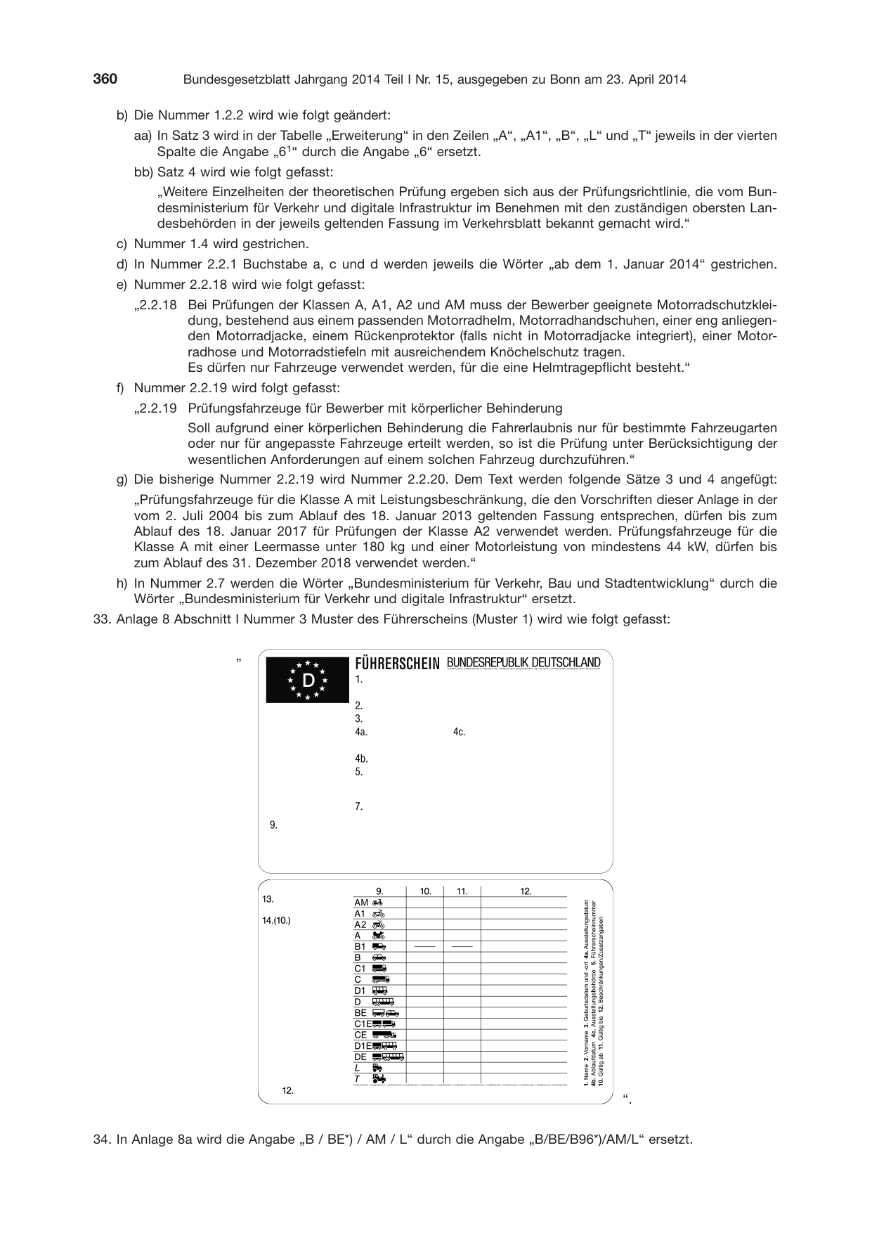BGBl. 2014, Seite 360 — Originalseite als Abbildung