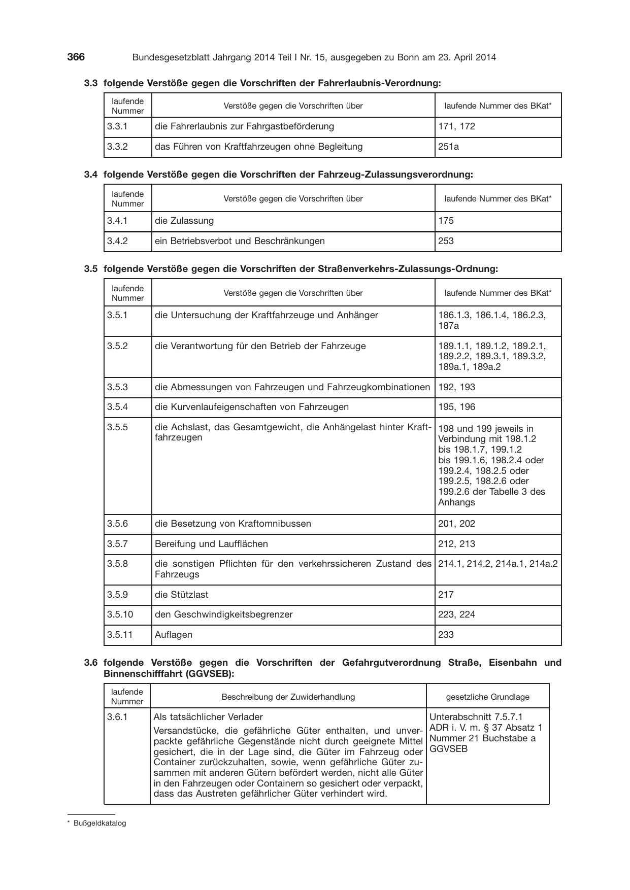 BGBl. 2014, Seite 366 — Originalseite als Abbildung