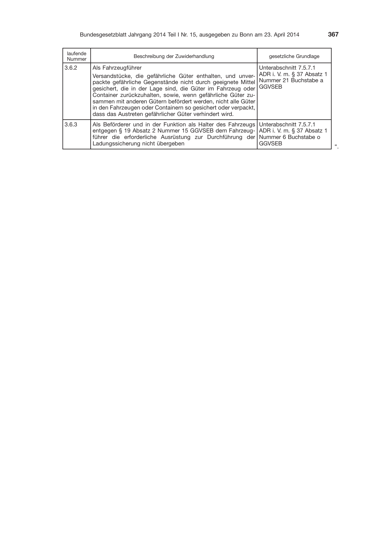 BGBl. 2014, Seite 367 — Originalseite als Abbildung