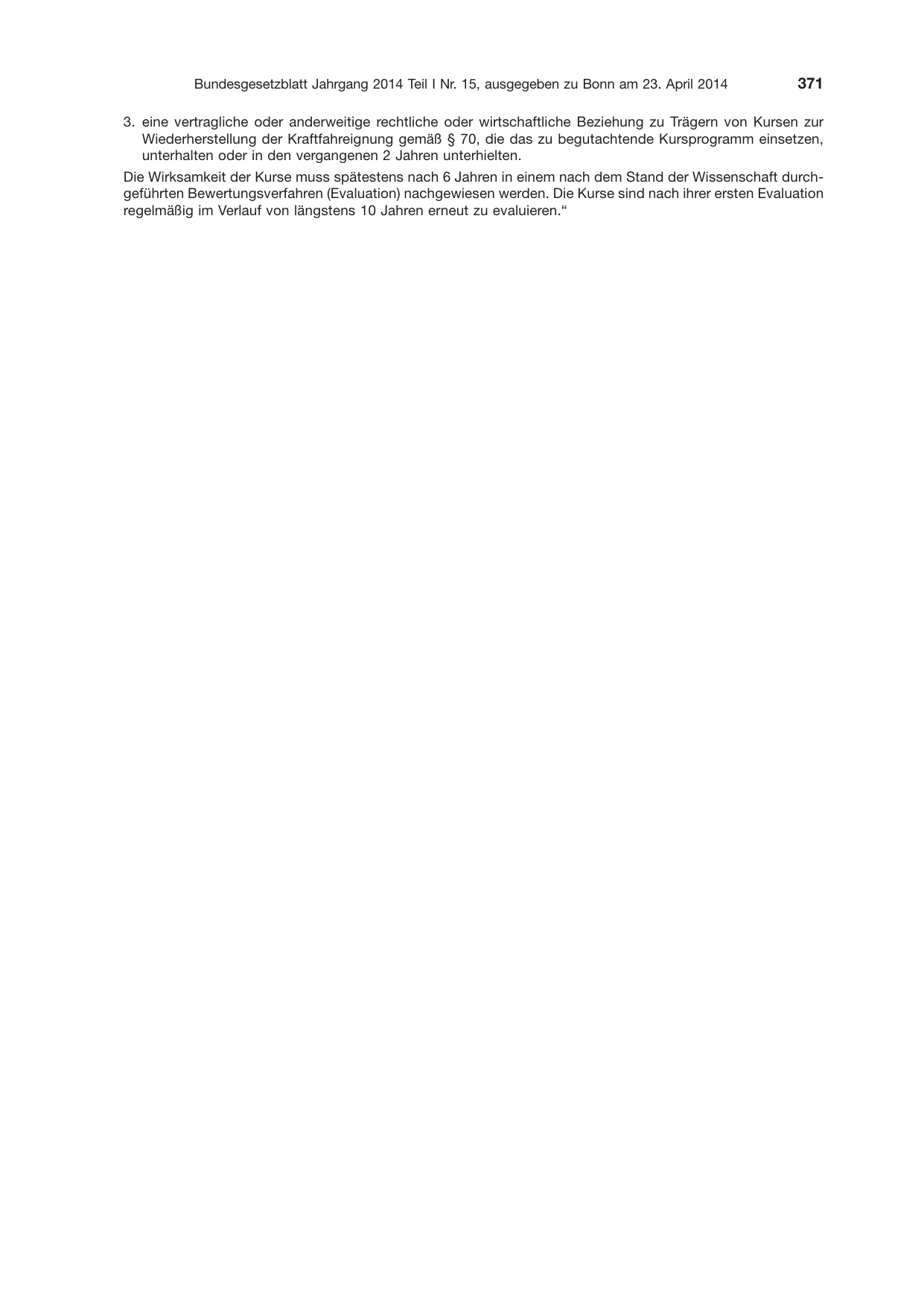 BGBl. 2014, Seite 371 — Originalseite als Abbildung