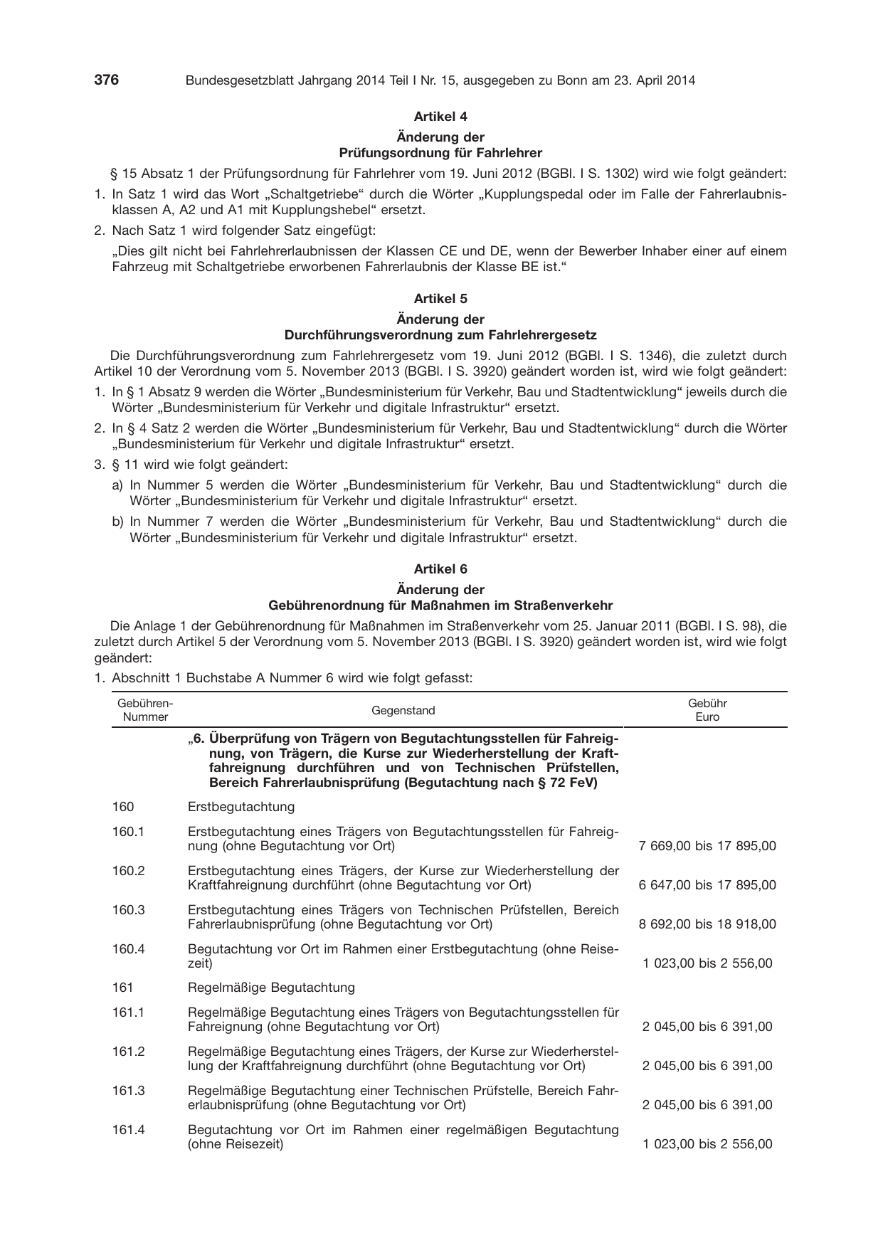 BGBl. 2014, Seite 376 — Originalseite als Abbildung