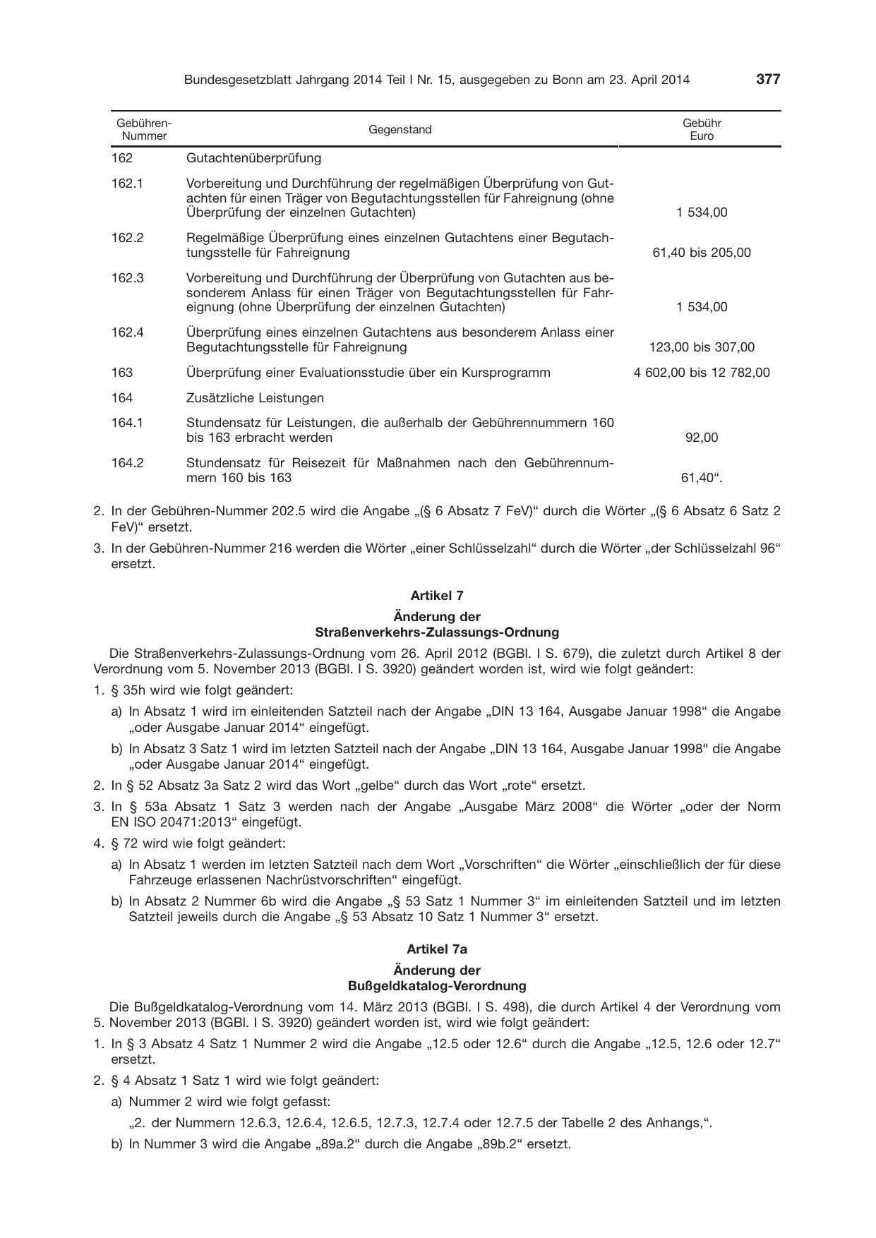 BGBl. 2014, Seite 377 — Originalseite als Abbildung
