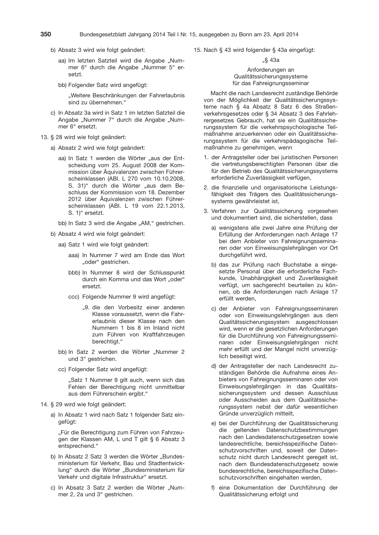 BGBl. 2014, Seite 350 — Originalseite als Abbildung