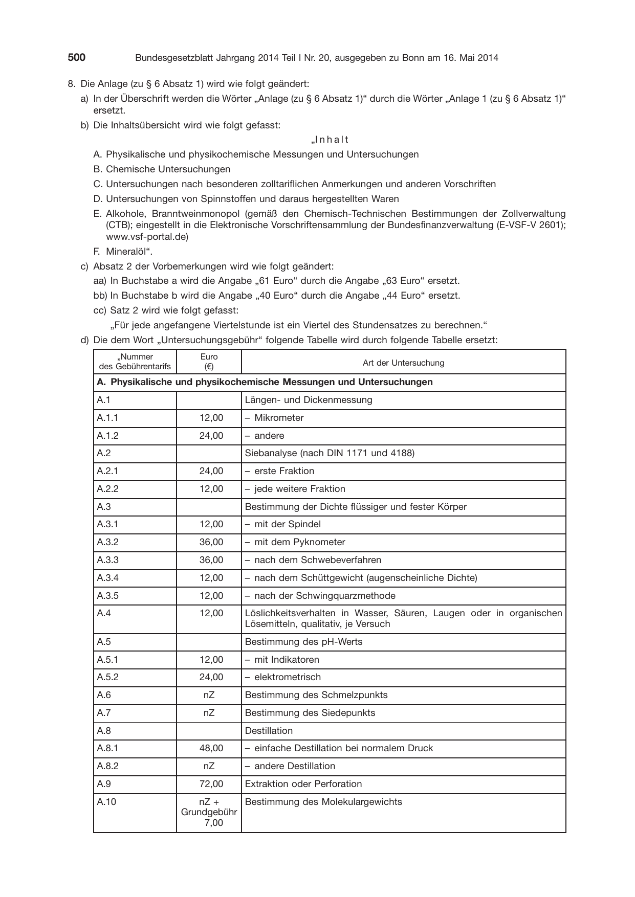 BGBl. 2014, Seite 500 — Originalseite als Abbildung