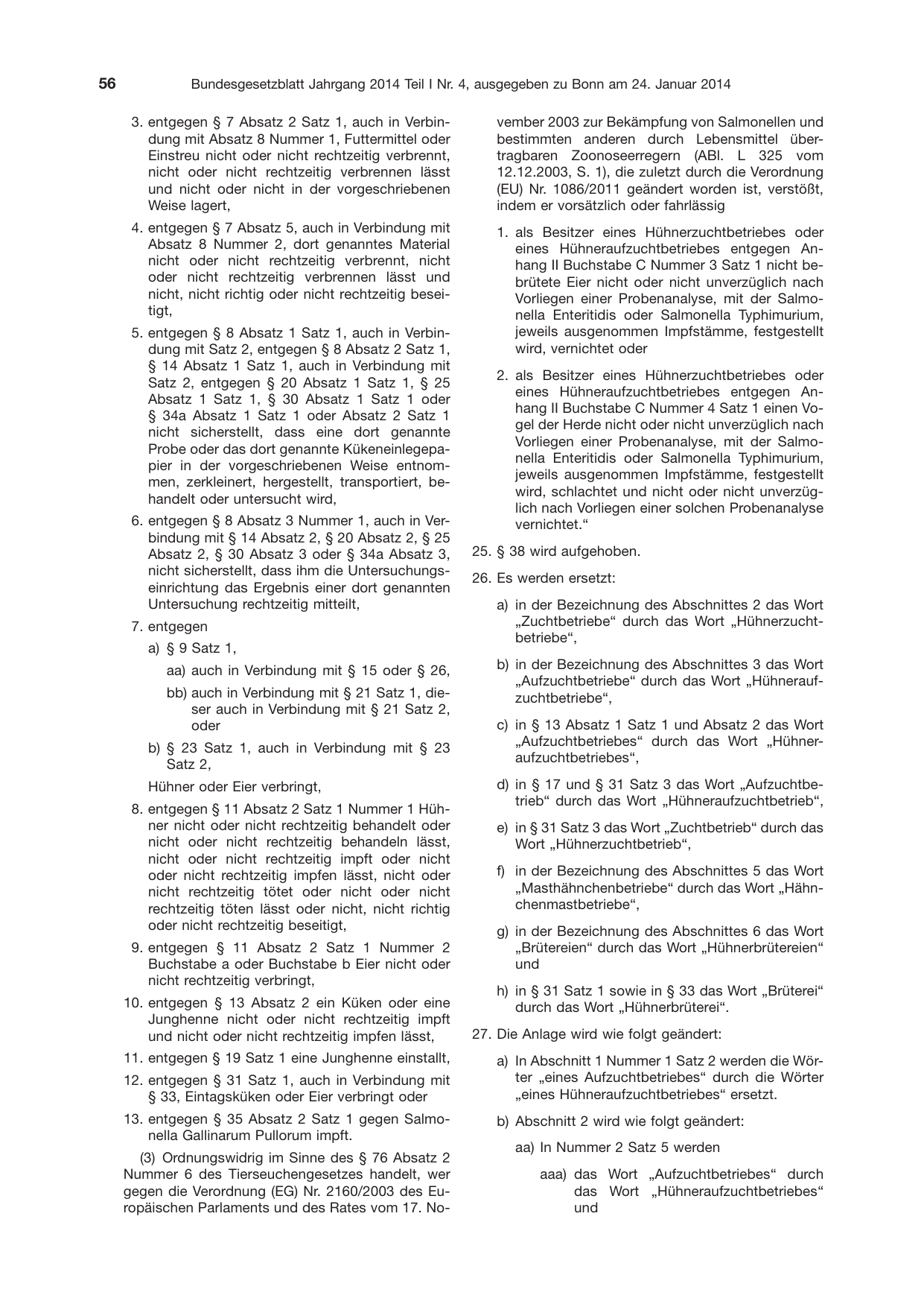 BGBl. 2014, Seite 56 — Originalseite als Abbildung