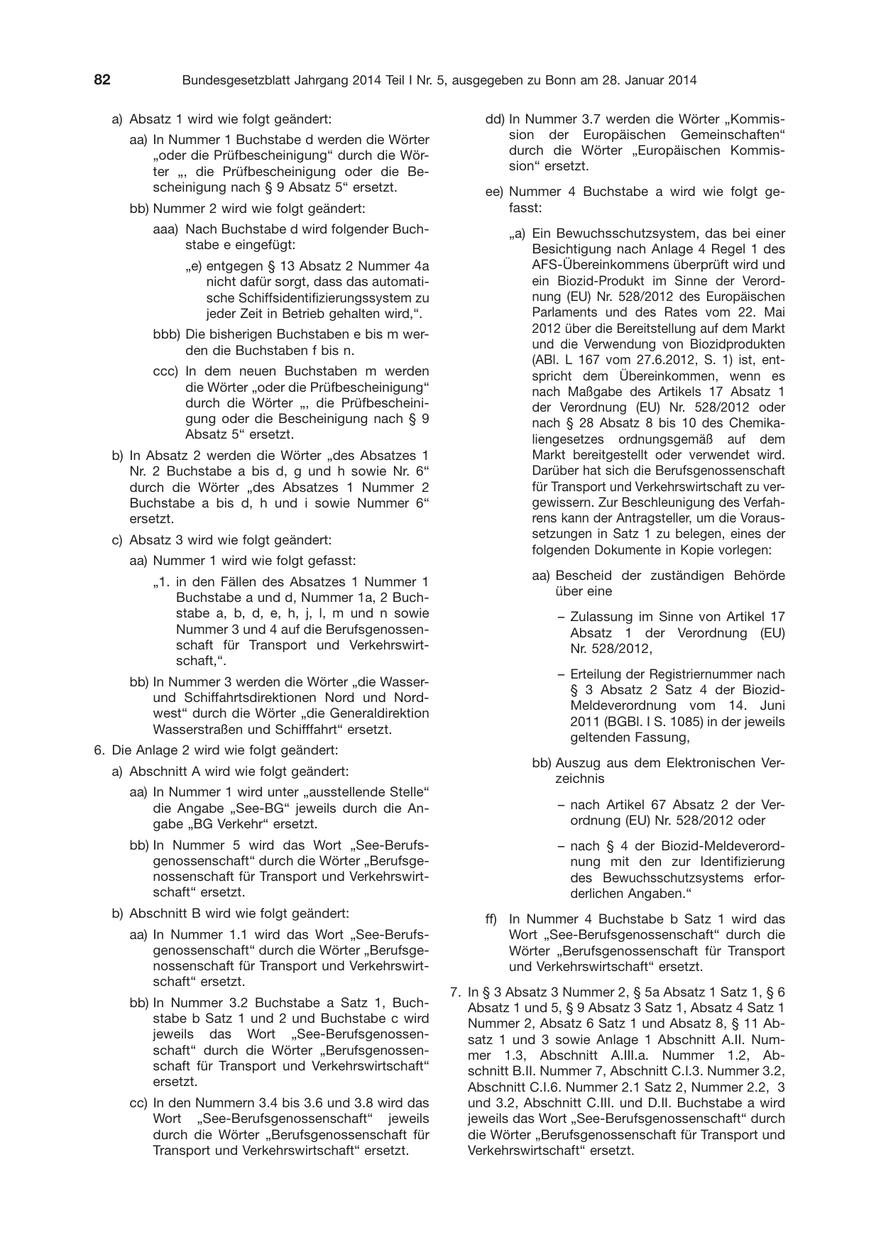 BGBl. 2014, Seite 82 — Originalseite als Abbildung