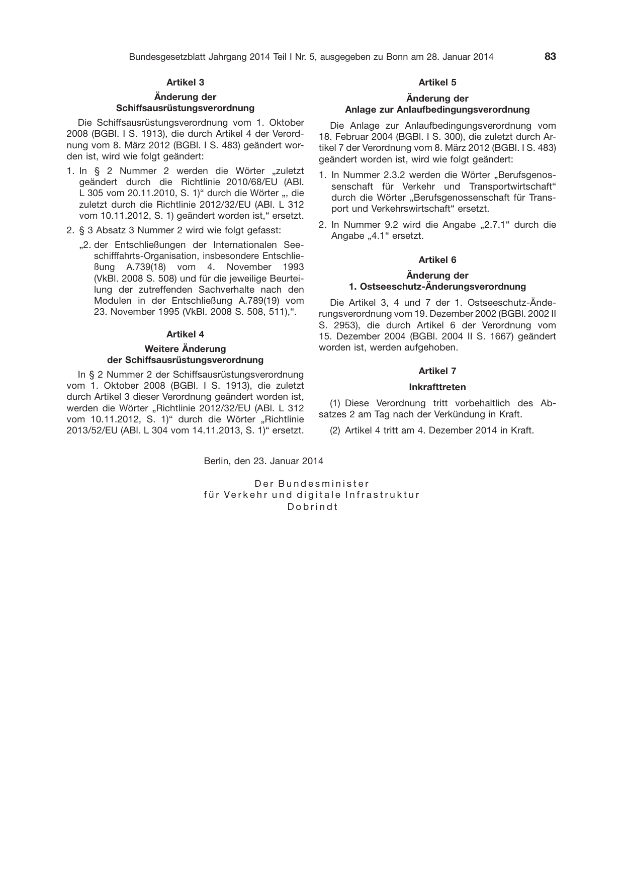 BGBl. 2014, Seite 83 — Originalseite als Abbildung