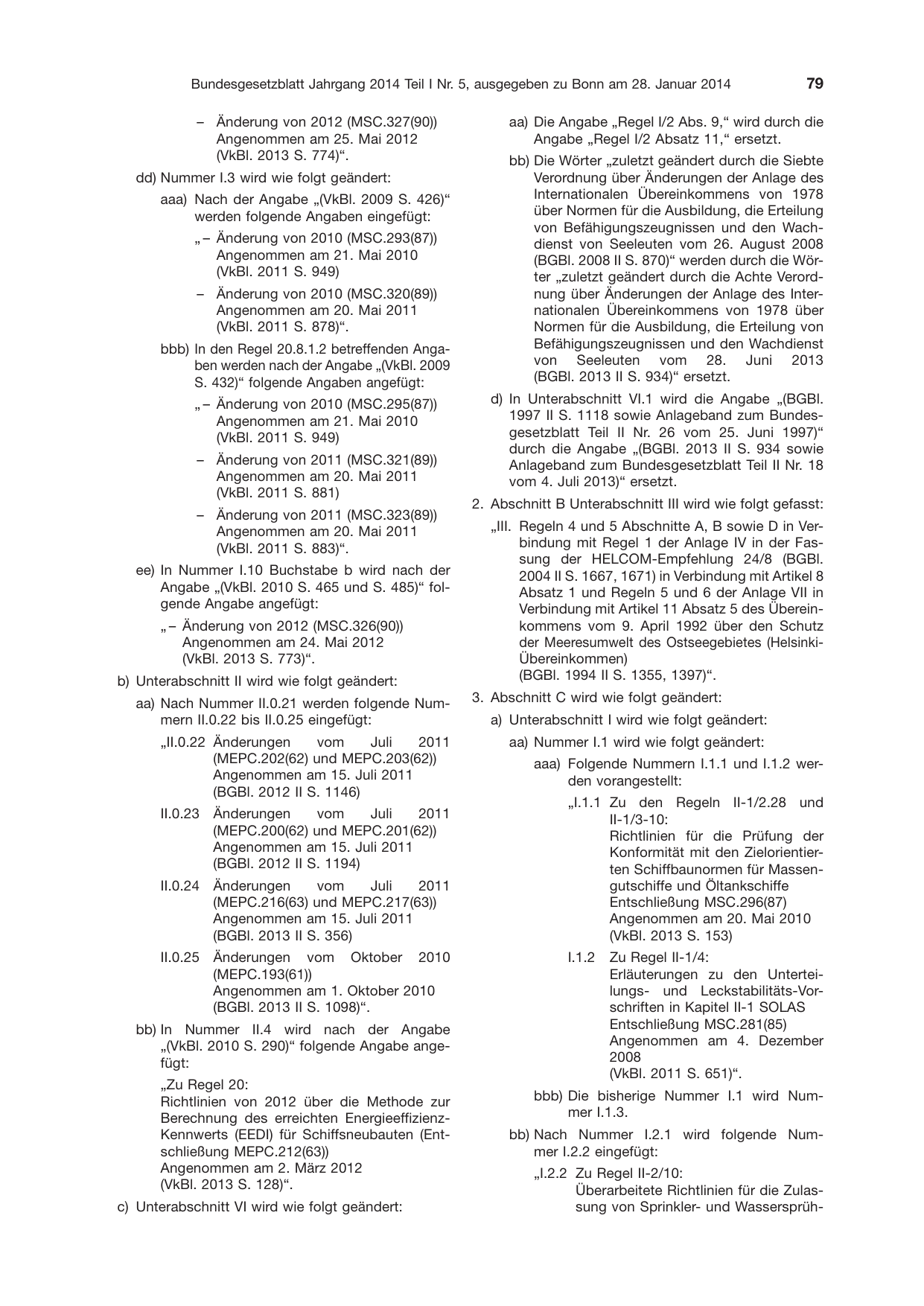 BGBl. 2014, Seite 79 — Originalseite als Abbildung