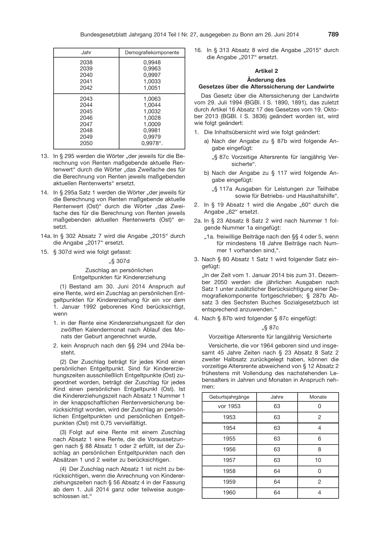 BGBl. 2014, Seite 789 — Originalseite als Abbildung