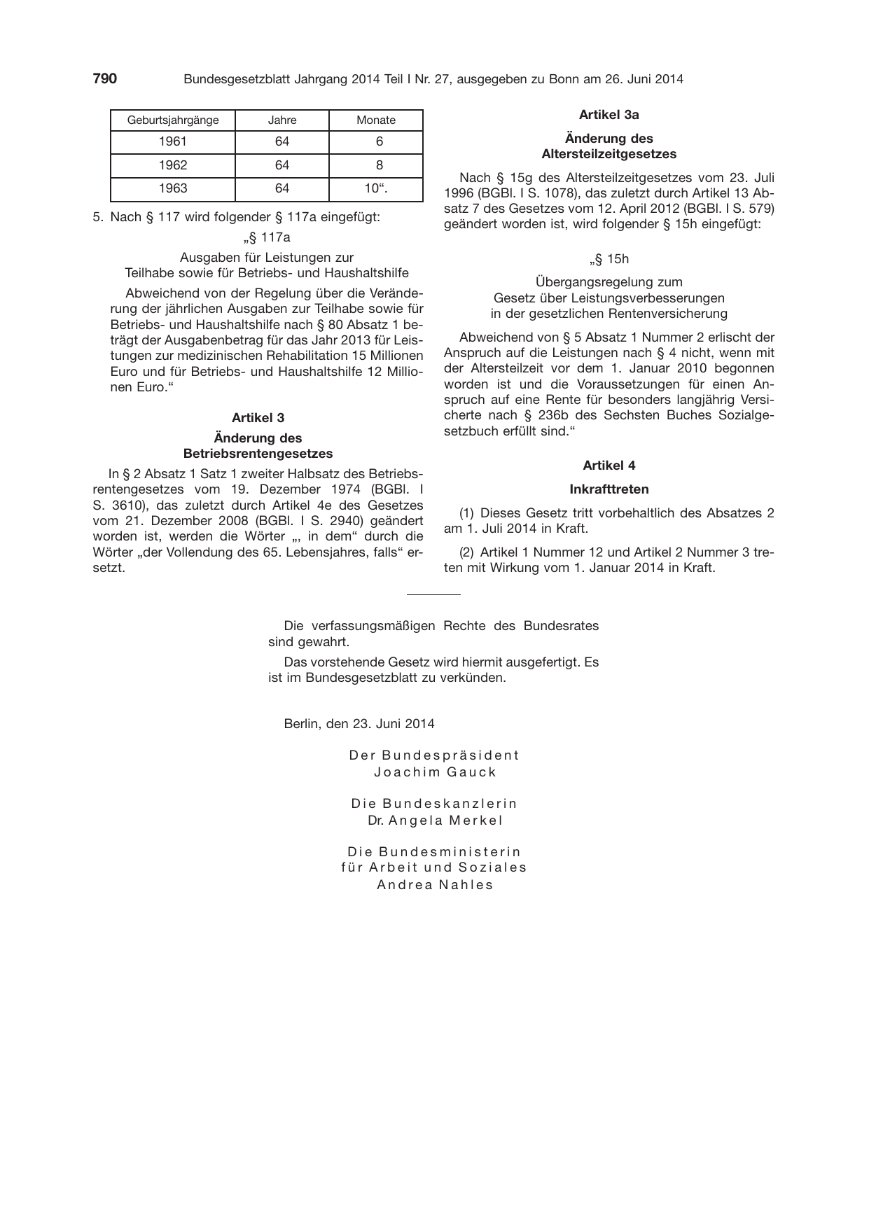 BGBl. 2014, Seite 790 — Originalseite als Abbildung