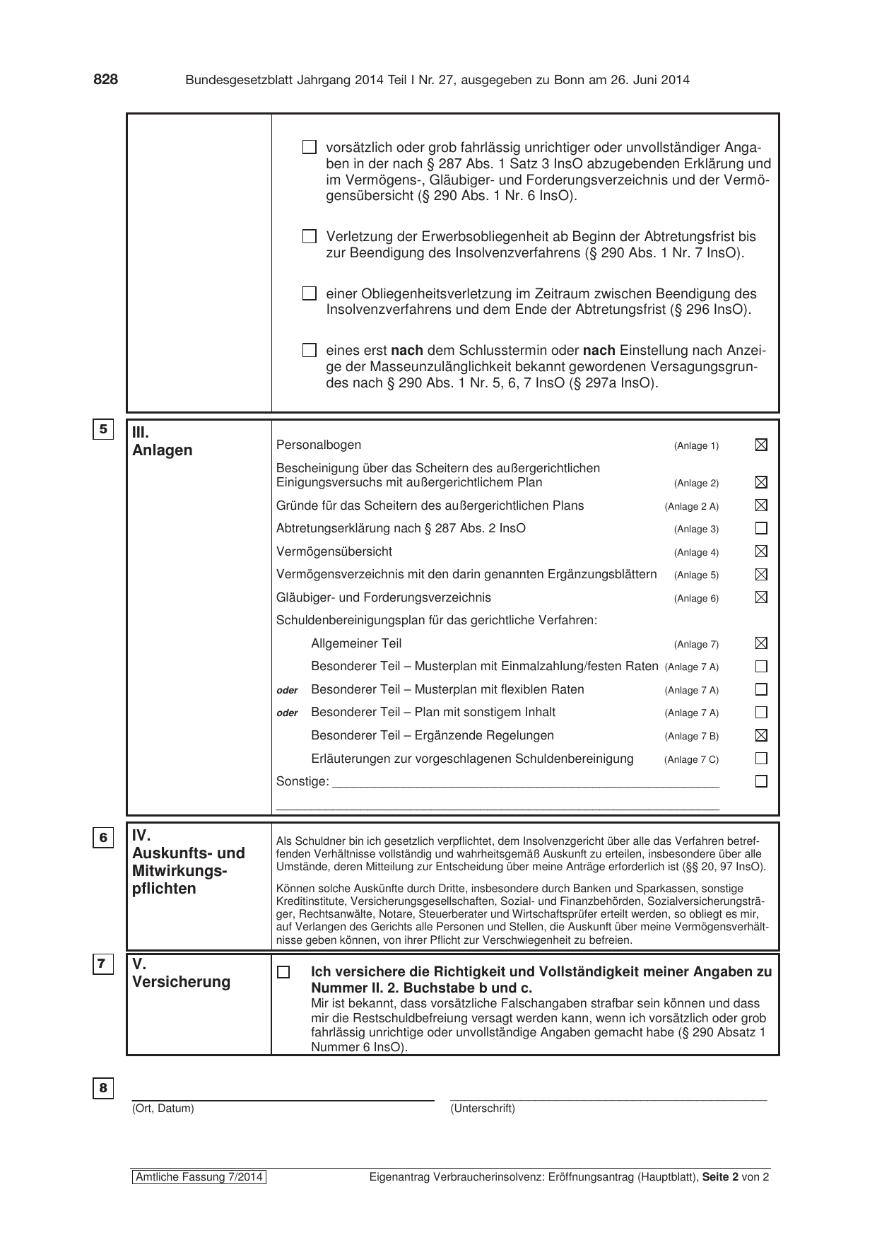 BGBl. 2014, Seite 828 — Originalseite als Abbildung