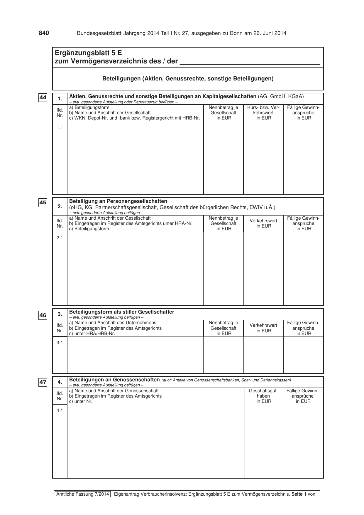 BGBl. 2014, Seite 840 — Originalseite als Abbildung
