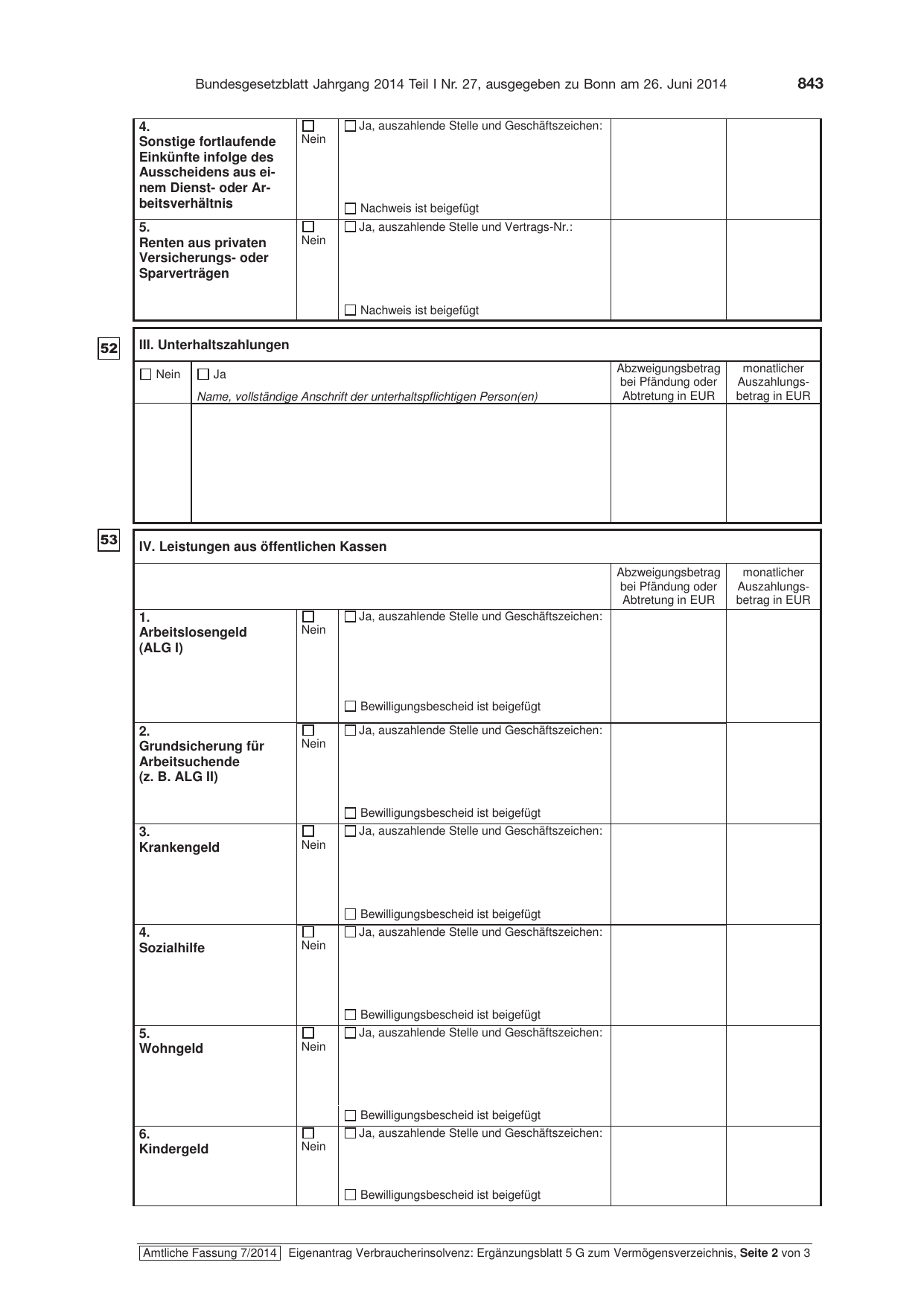 BGBl. 2014, Seite 843 — Originalseite als Abbildung