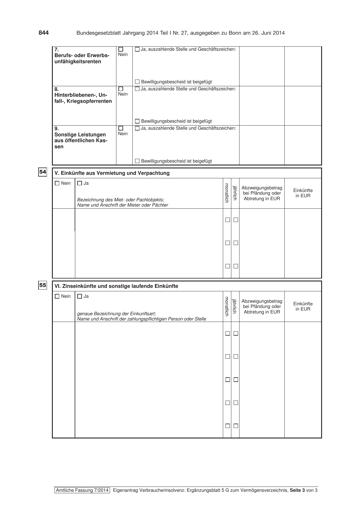 BGBl. 2014, Seite 844 — Originalseite als Abbildung