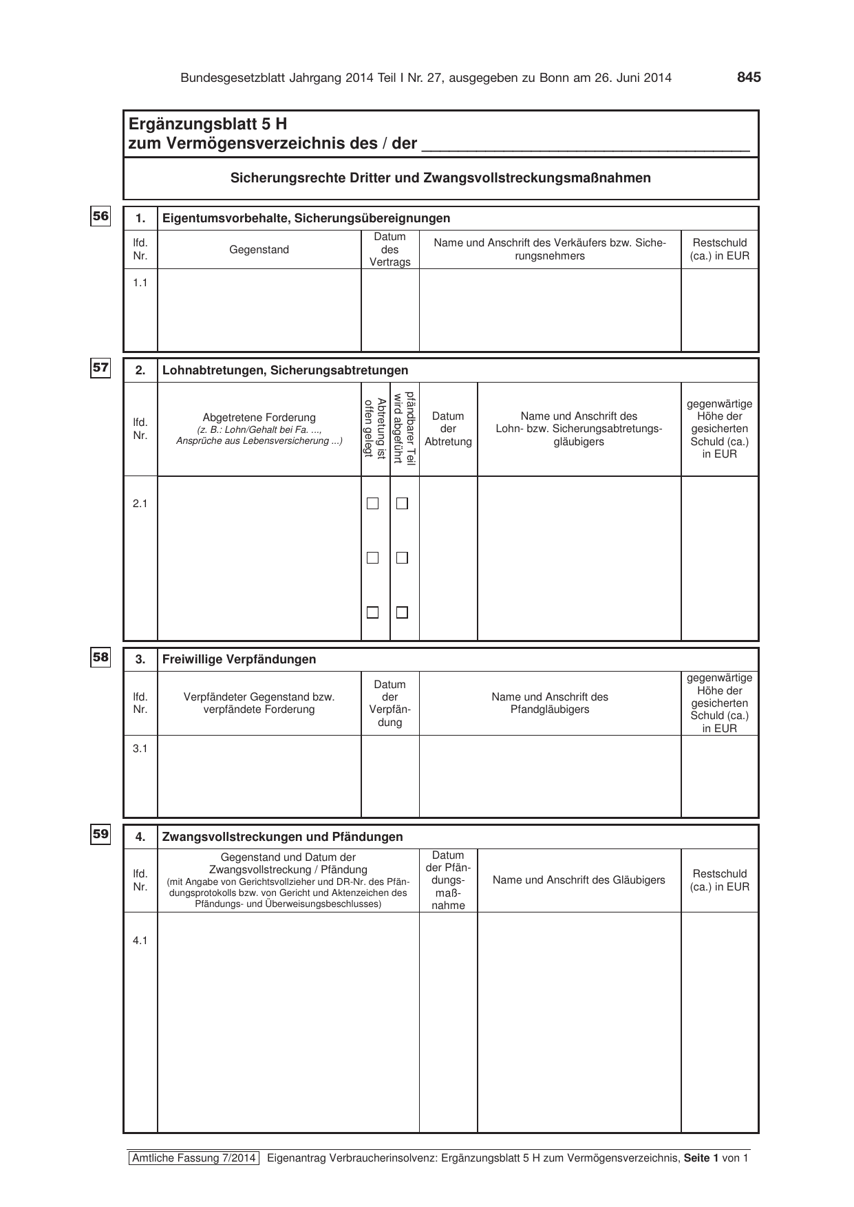 BGBl. 2014, Seite 845 — Originalseite als Abbildung