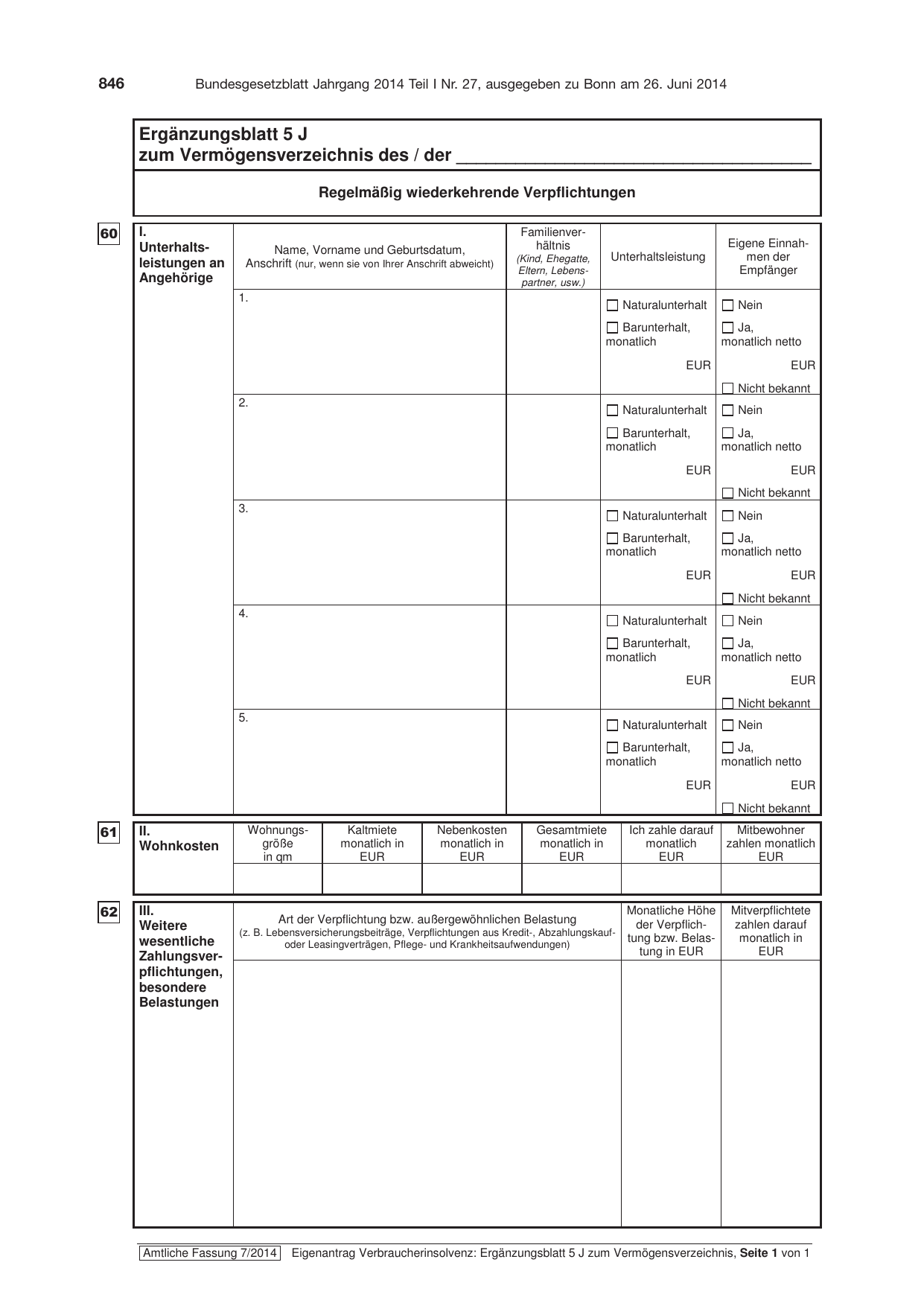 BGBl. 2014, Seite 846 — Originalseite als Abbildung