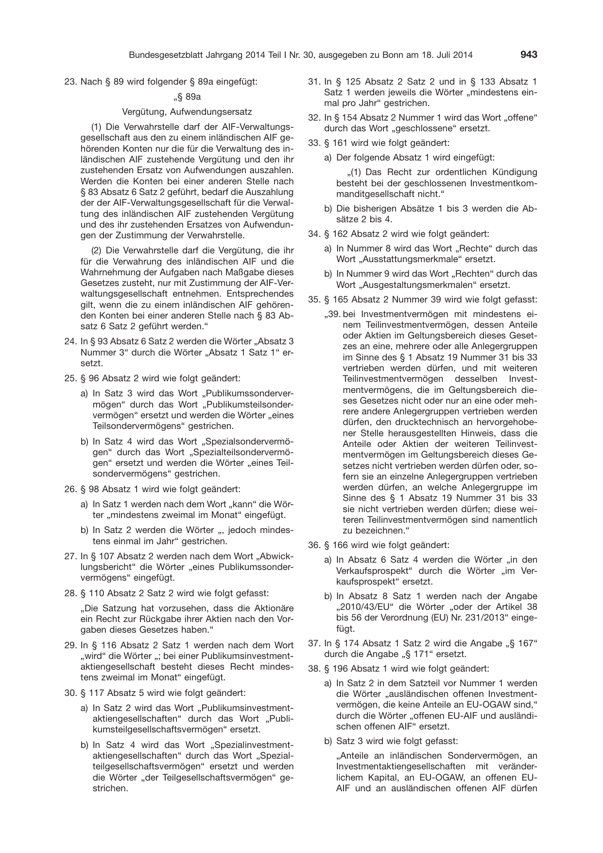 BGBl. 2014, Seite 943 — Originalseite als Abbildung