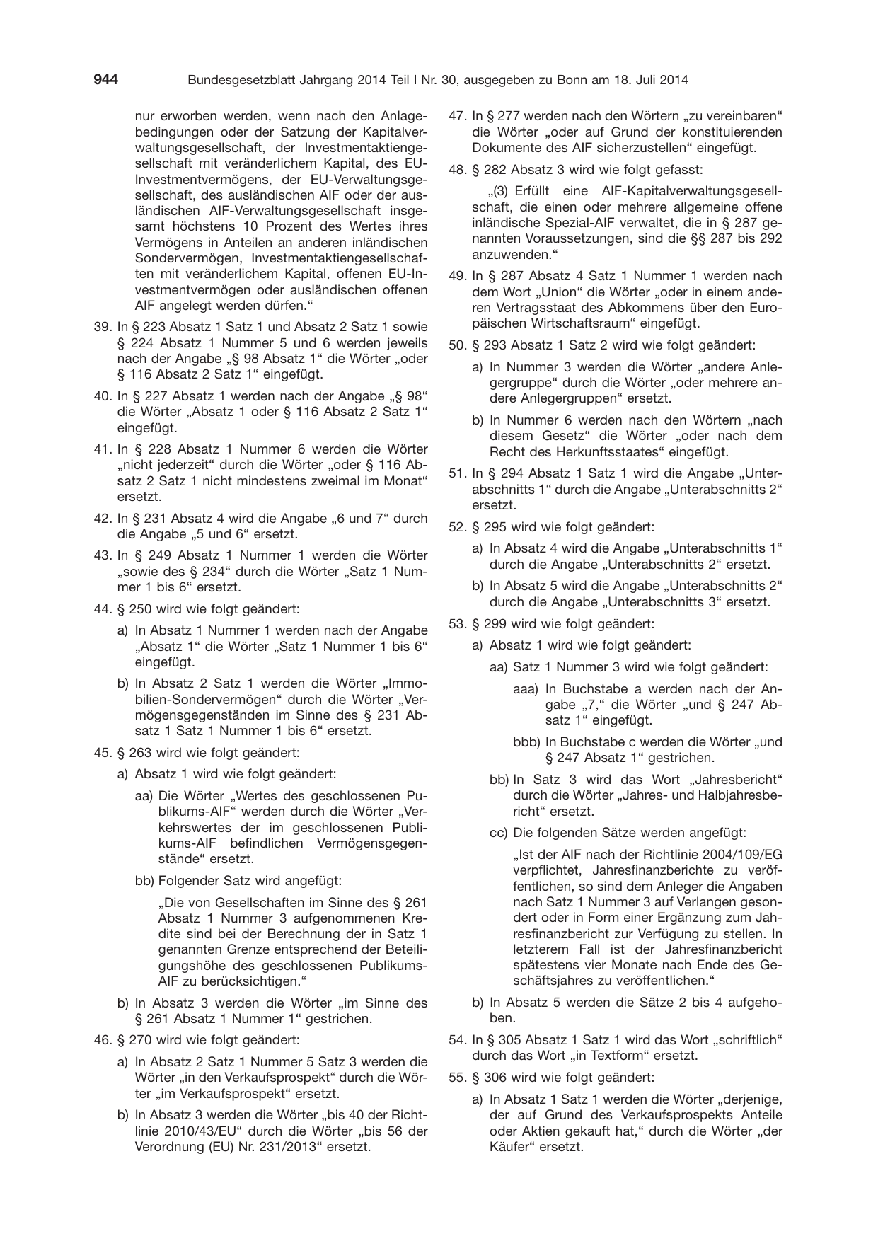 BGBl. 2014, Seite 944 — Originalseite als Abbildung
