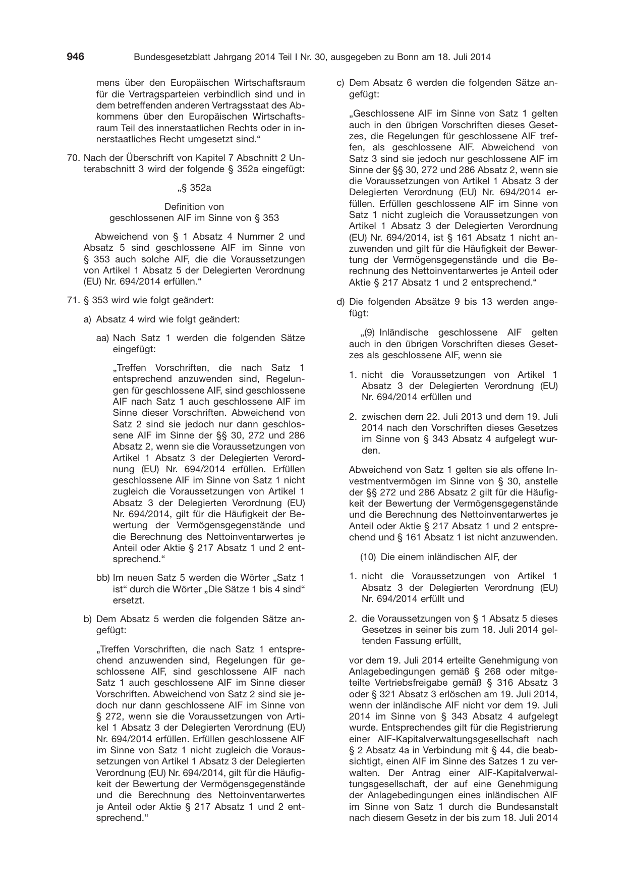 BGBl. 2014, Seite 946 — Originalseite als Abbildung