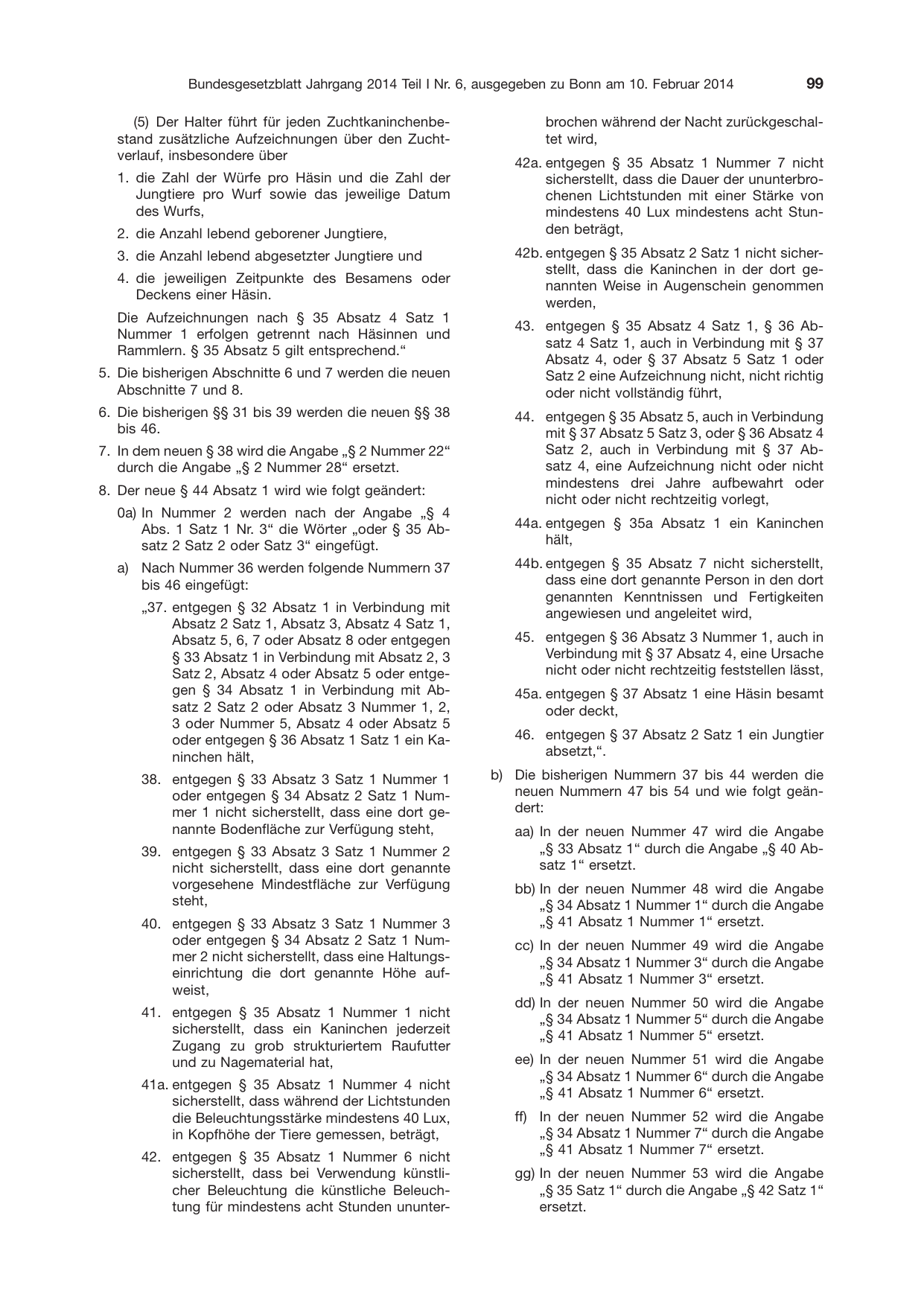 BGBl. 2014, Seite 99 — Originalseite als Abbildung