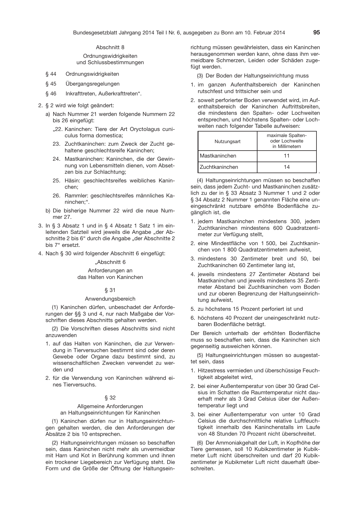 BGBl. 2014, Seite 95 — Originalseite als Abbildung