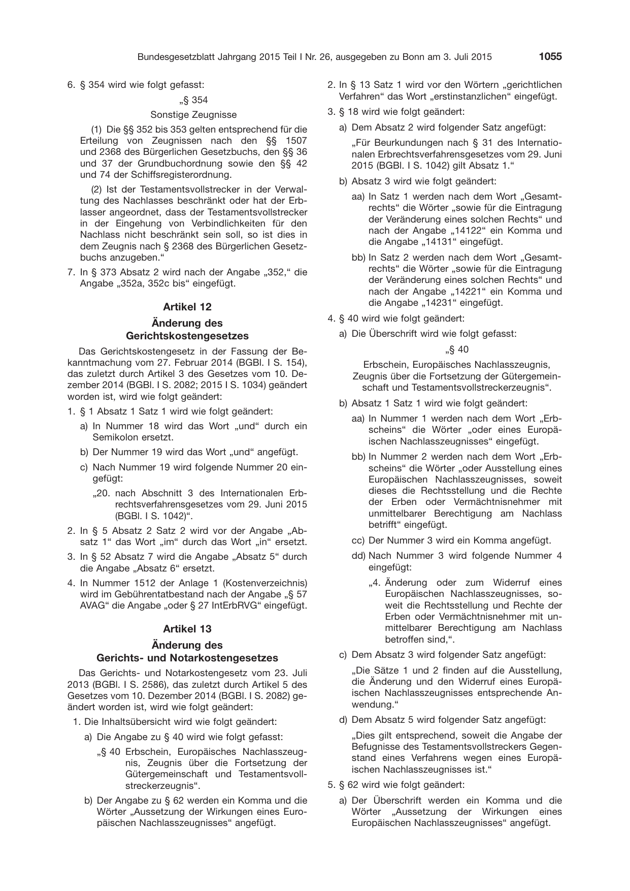BGBl. 2015, Seite 1055 — Originalseite als Abbildung