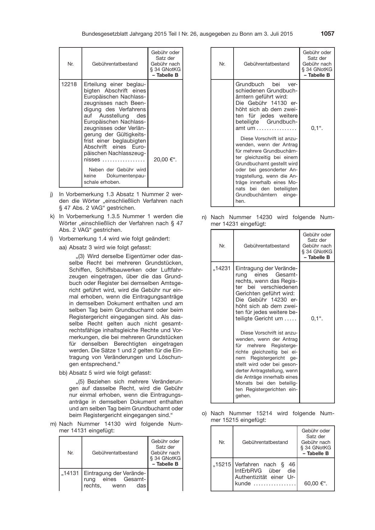 BGBl. 2015, Seite 1057 — Originalseite als Abbildung