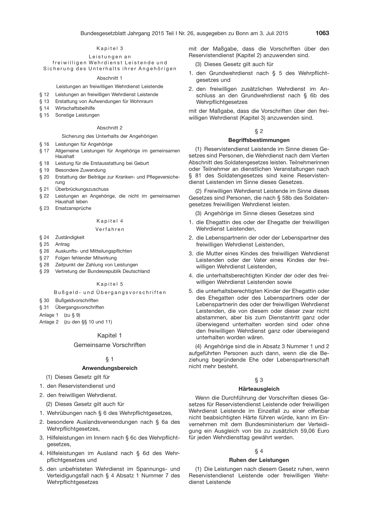 BGBl. 2015, Seite 1063 — Originalseite als Abbildung