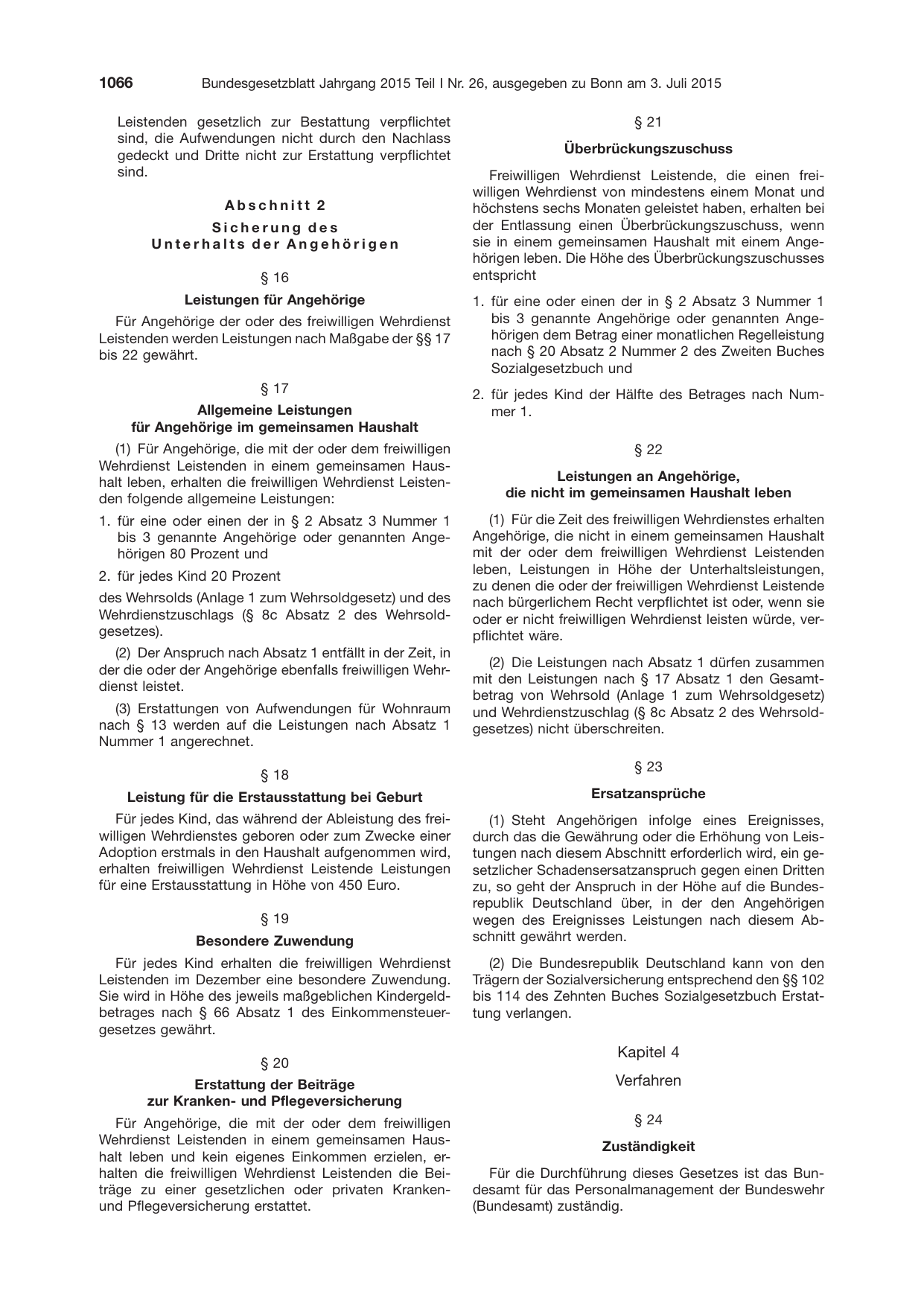 BGBl. 2015, Seite 1066 — Originalseite als Abbildung