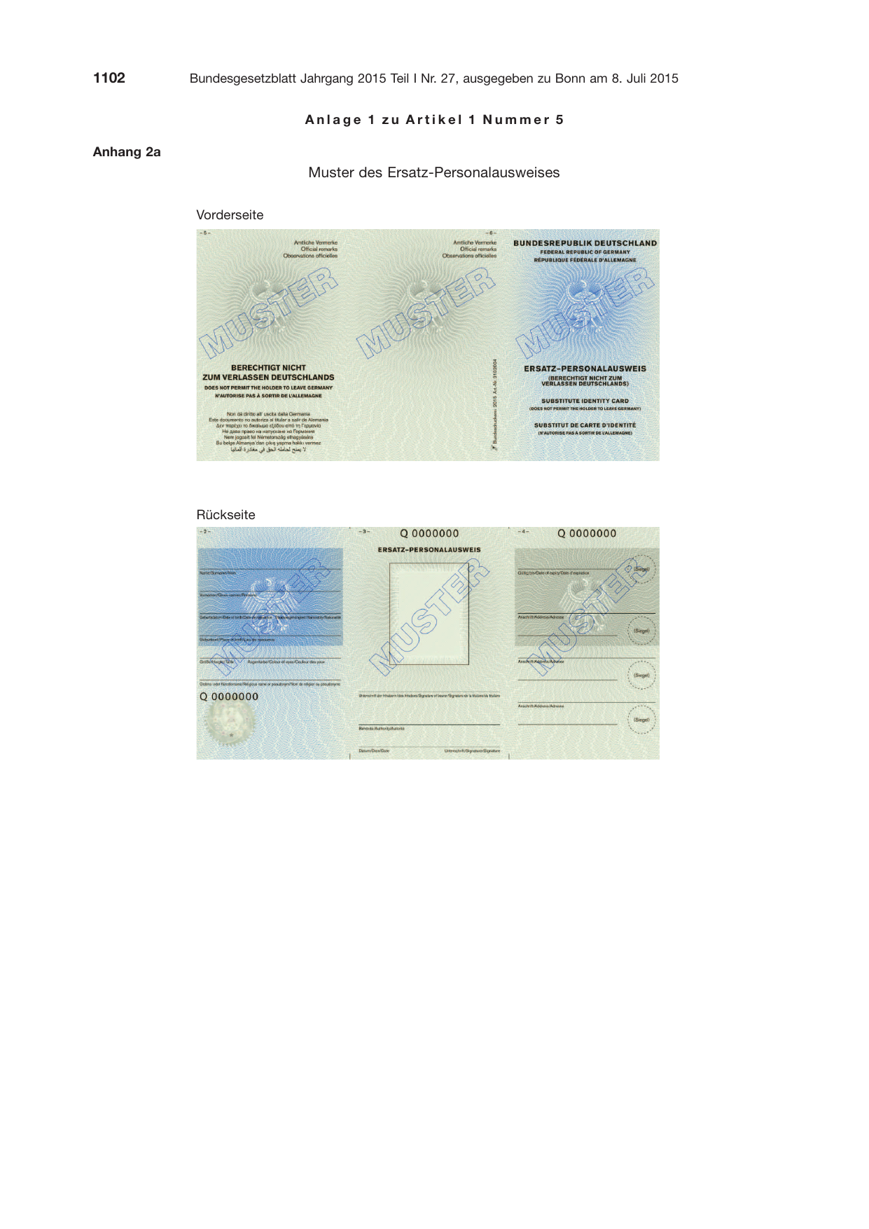 BGBl. 2015, Seite 1102 — Originalseite als Abbildung