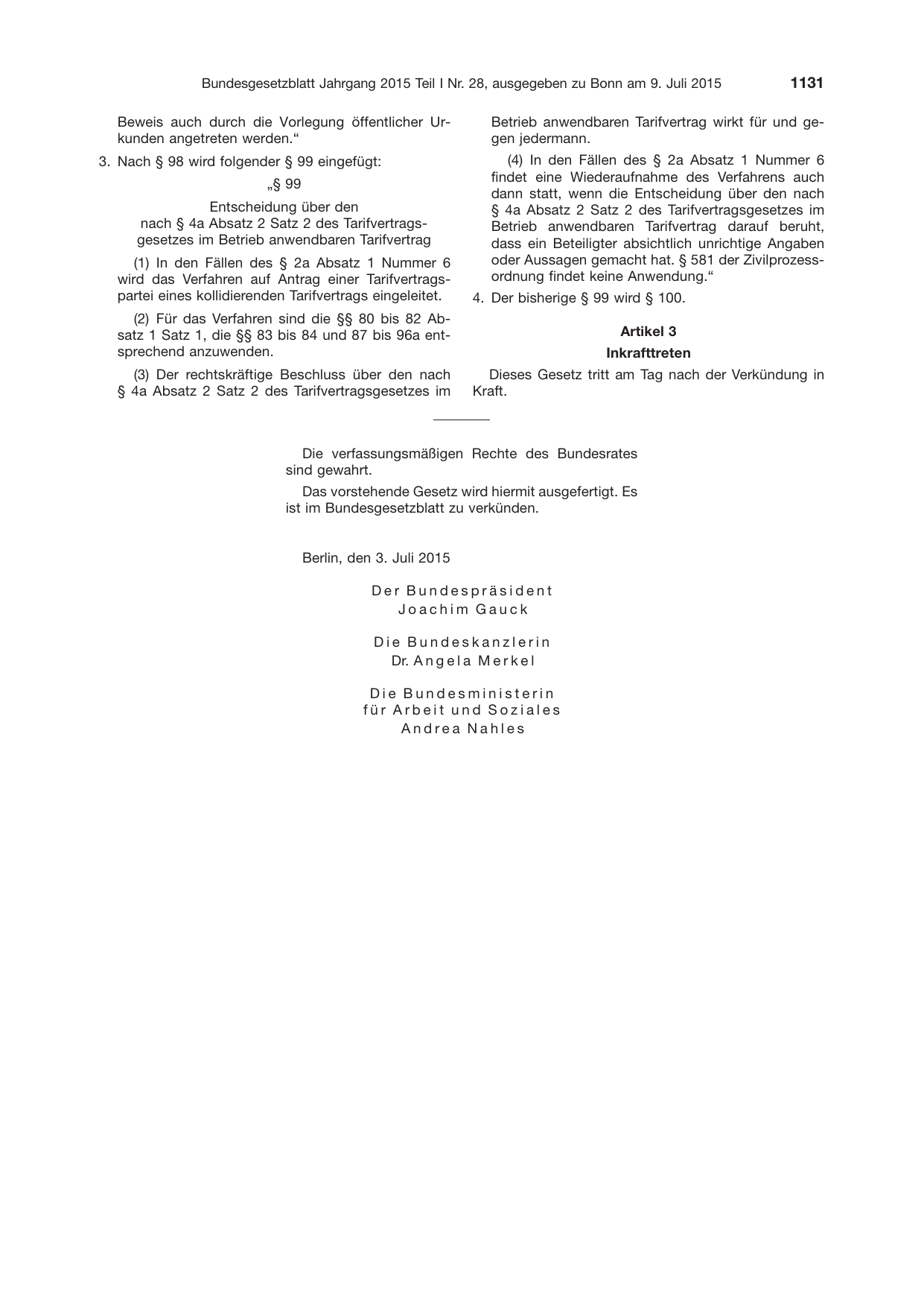 BGBl. 2015, Seite 1131 — Originalseite als Abbildung