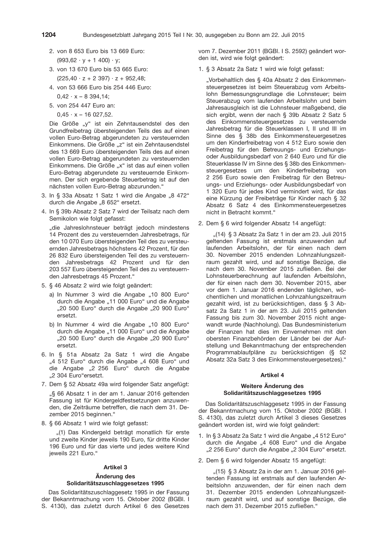 BGBl. 2015, Seite 1204 — Originalseite als Abbildung