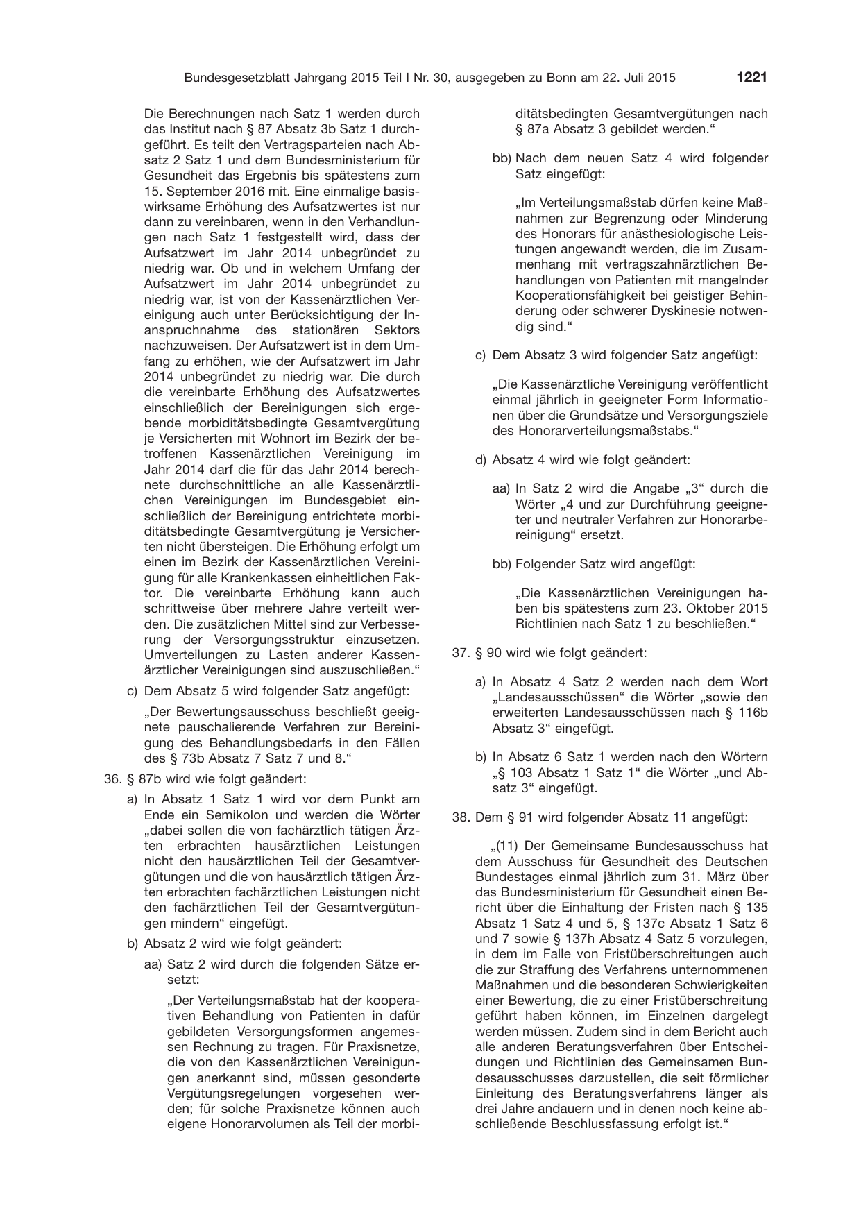 BGBl. 2015, Seite 1221 — Originalseite als Abbildung