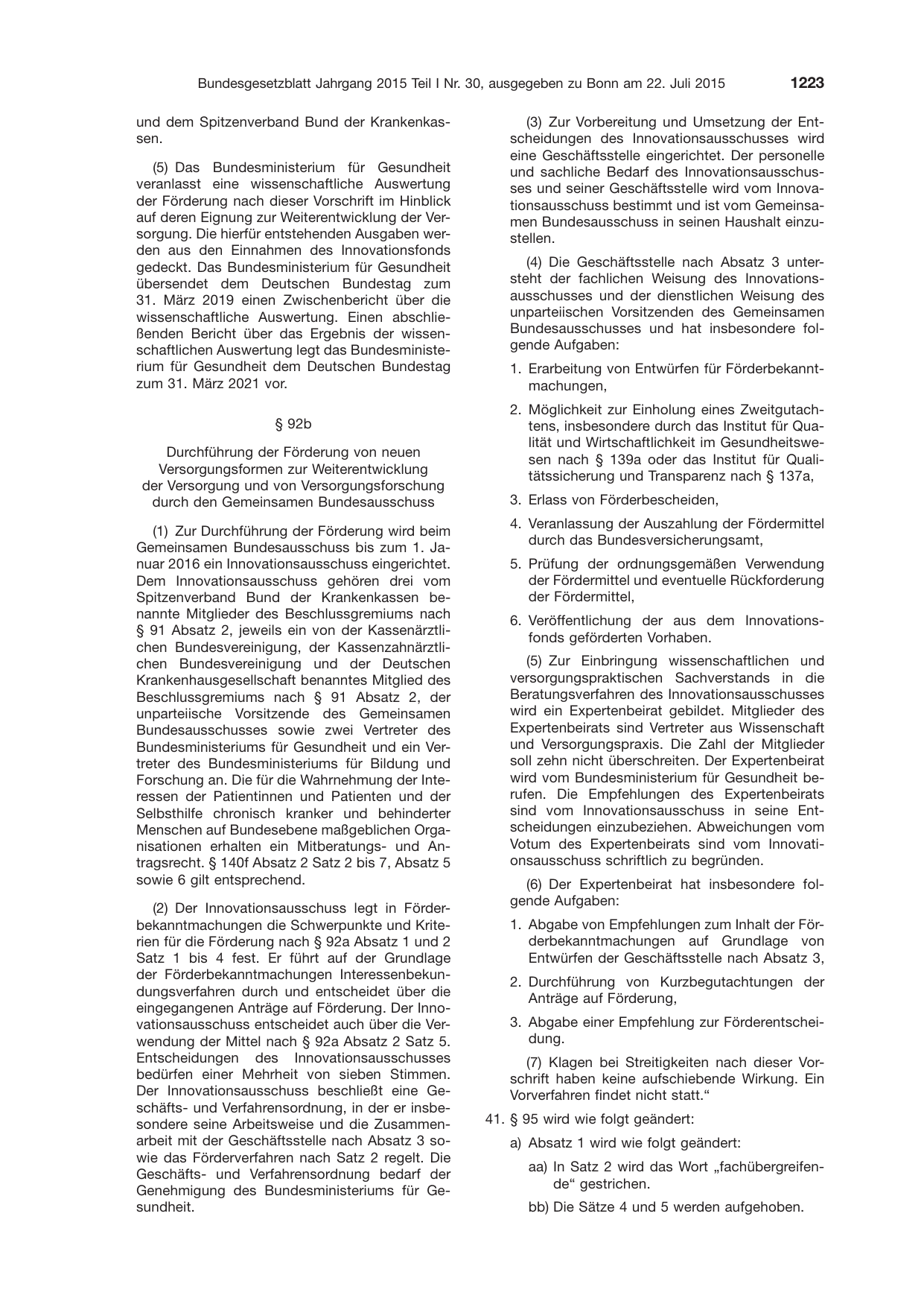 BGBl. 2015, Seite 1223 — Originalseite als Abbildung