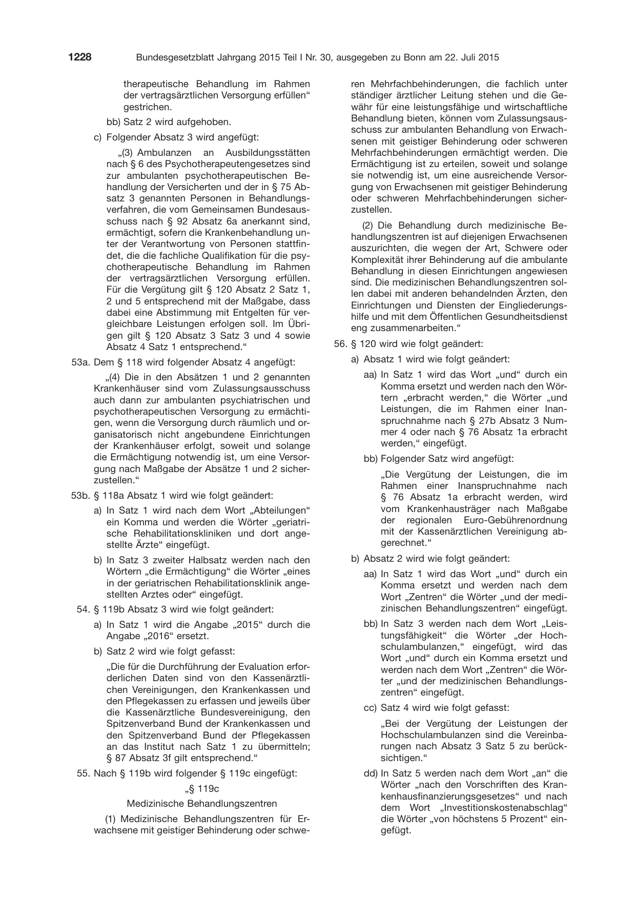 BGBl. 2015, Seite 1228 — Originalseite als Abbildung