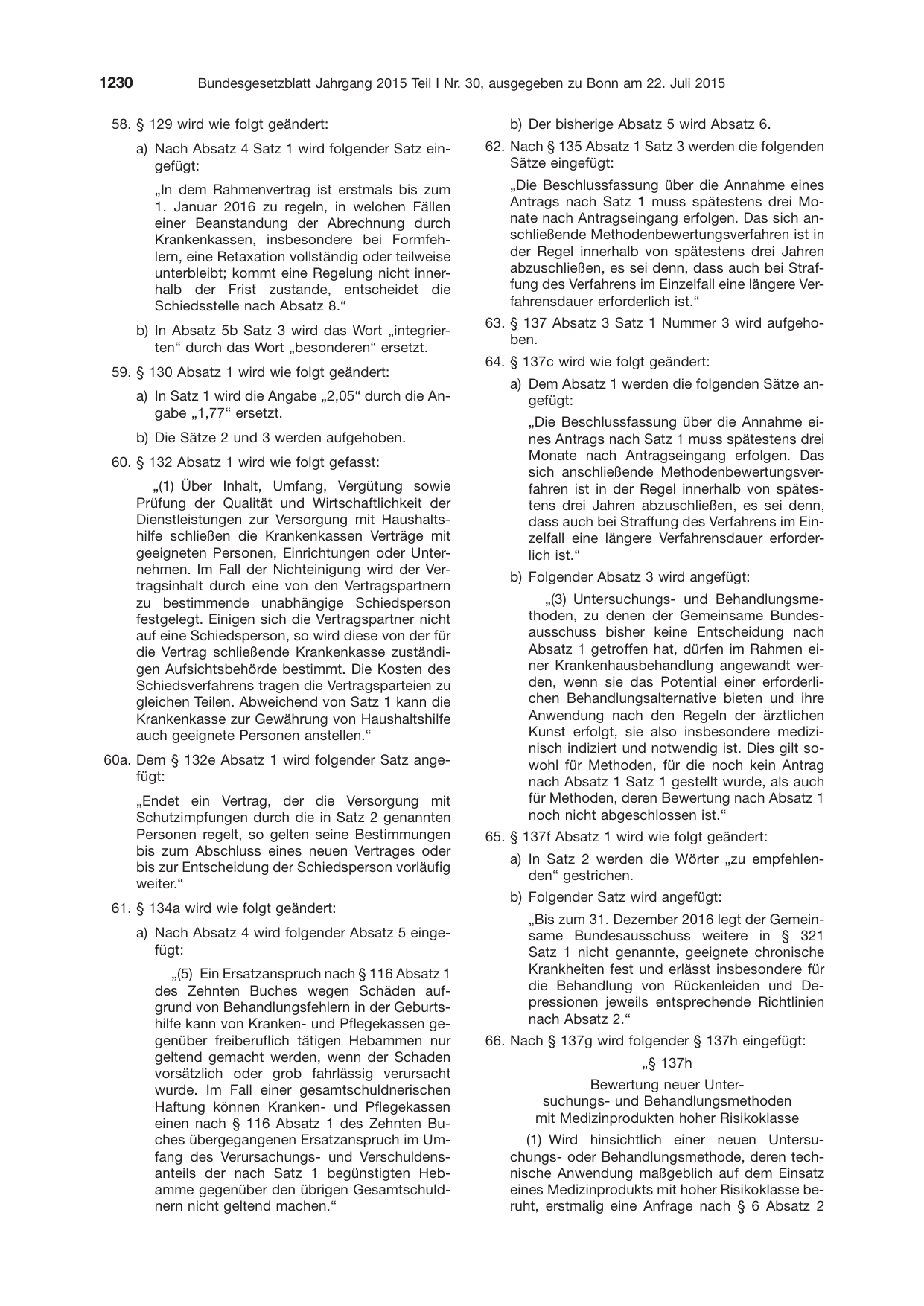BGBl. 2015, Seite 1230 — Originalseite als Abbildung